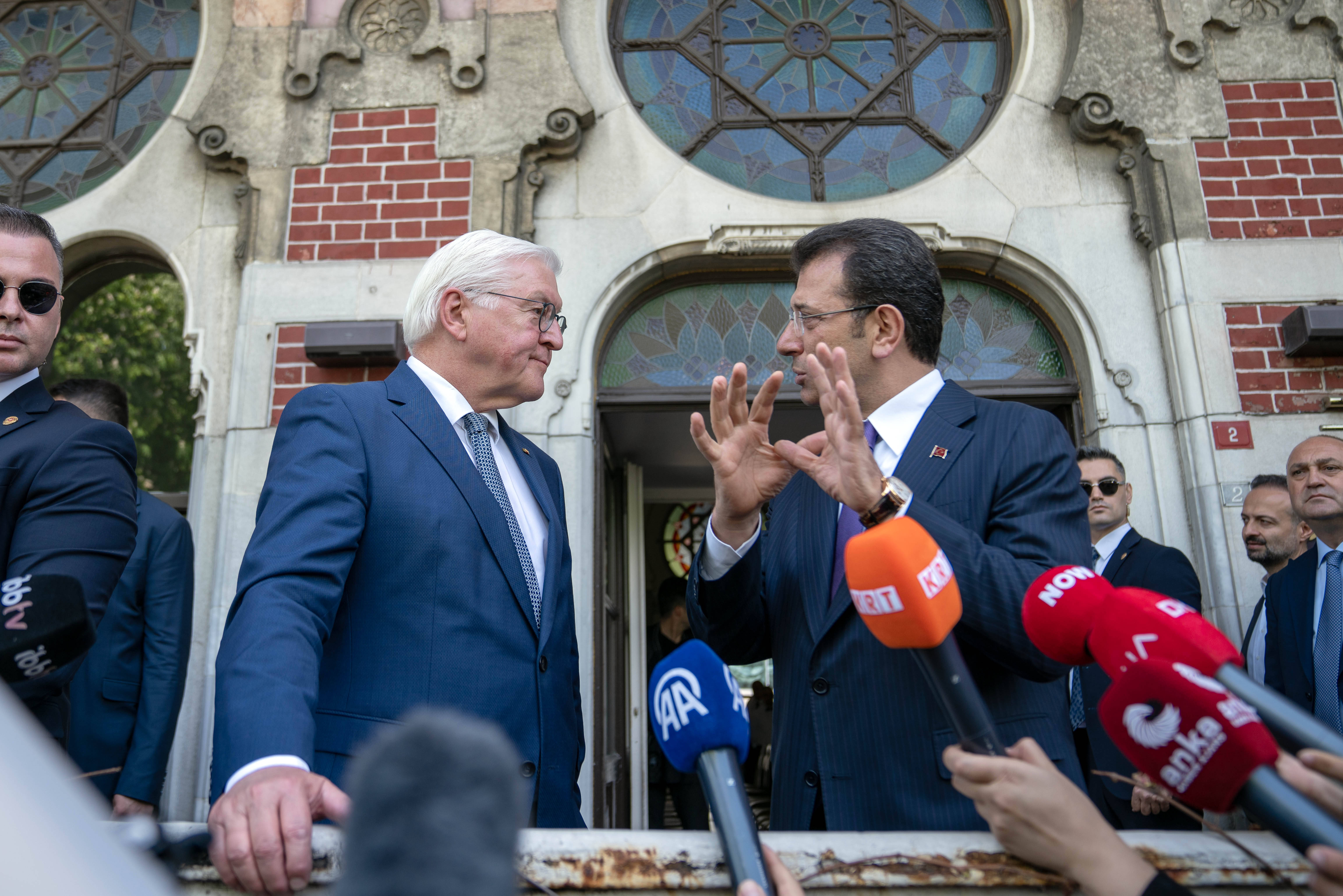 Der kommende Präsident? In Istanbul traf Bundespräsident Frank-Walter Steinmeier den gerade wiedergewählten Bürgermeister Ekrem Imamoglu.