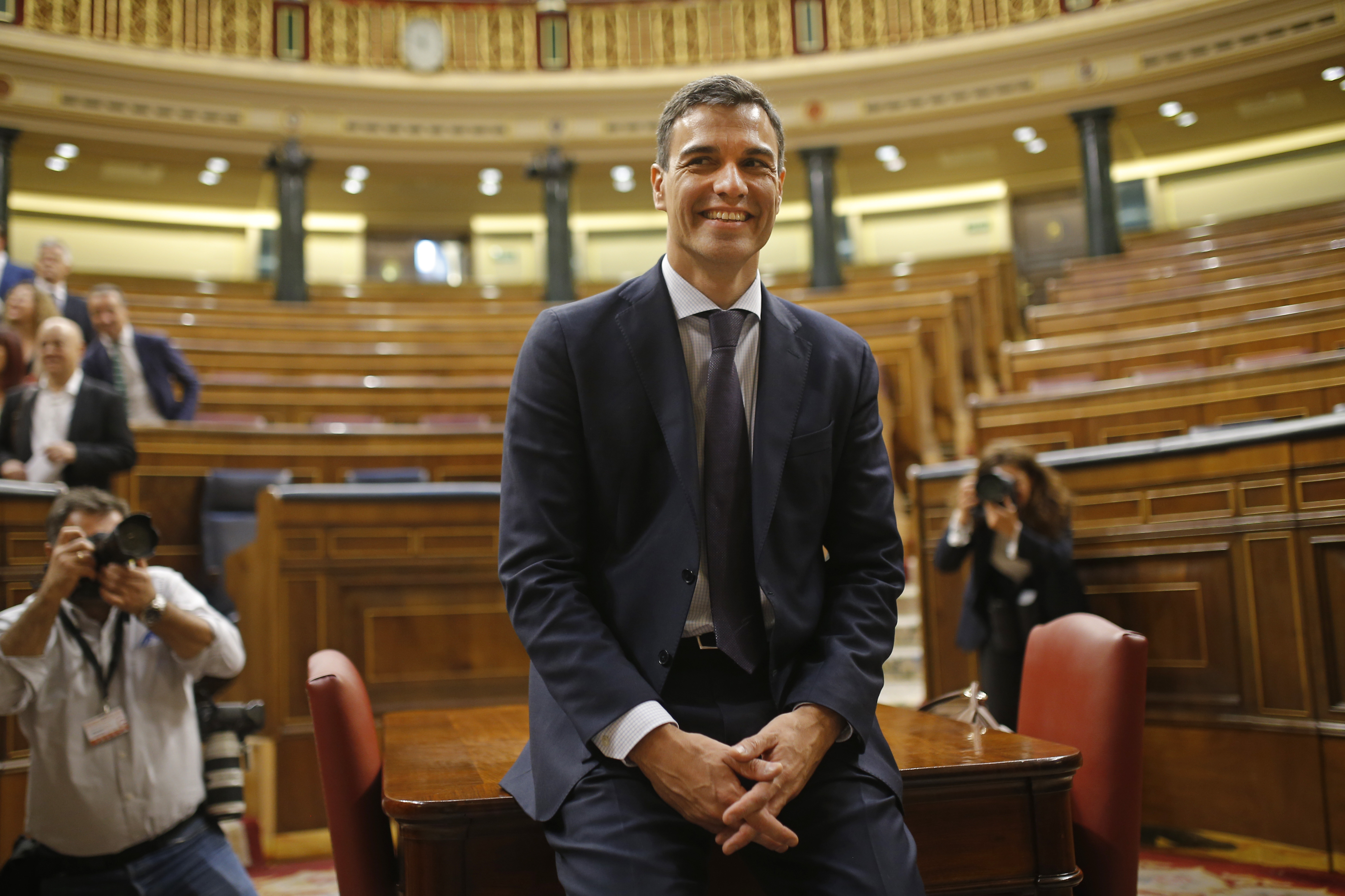 Der spanische Sozialist Pedro Sanchez im spanischen Parlament