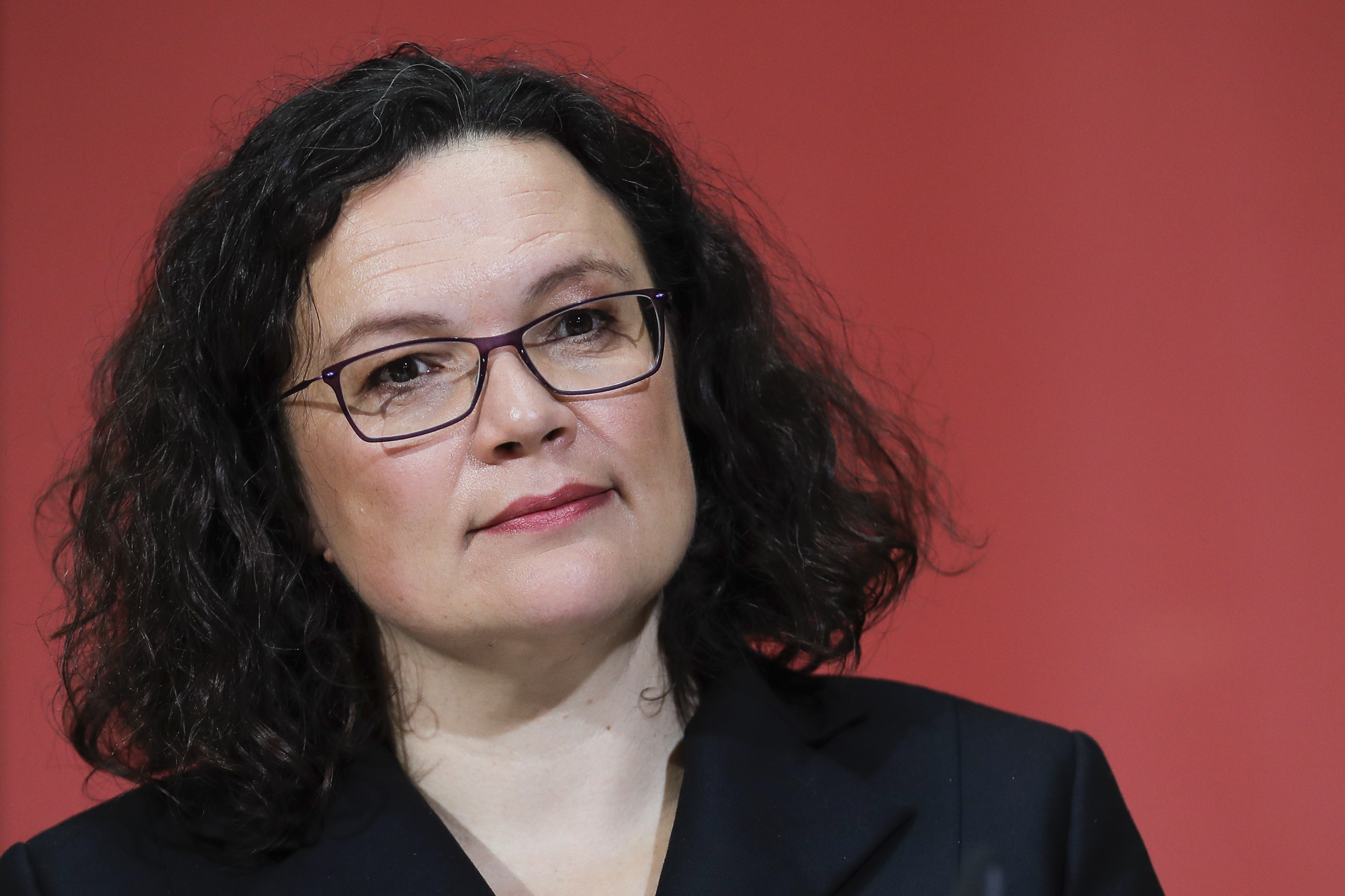 SPD-Chefin Andrea Nahles im Willy-Brandt-Haus
