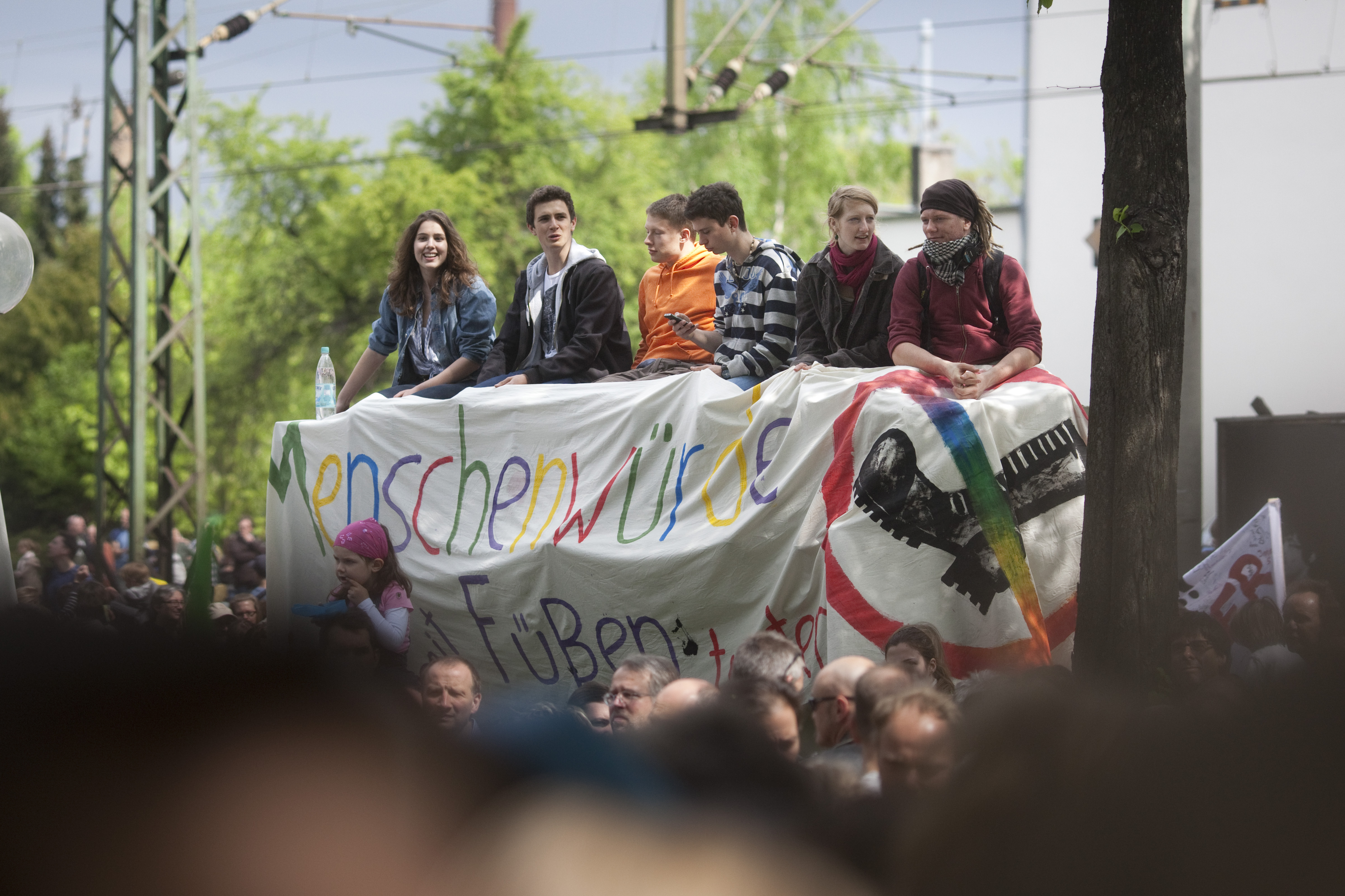Demonstration gegen rechts