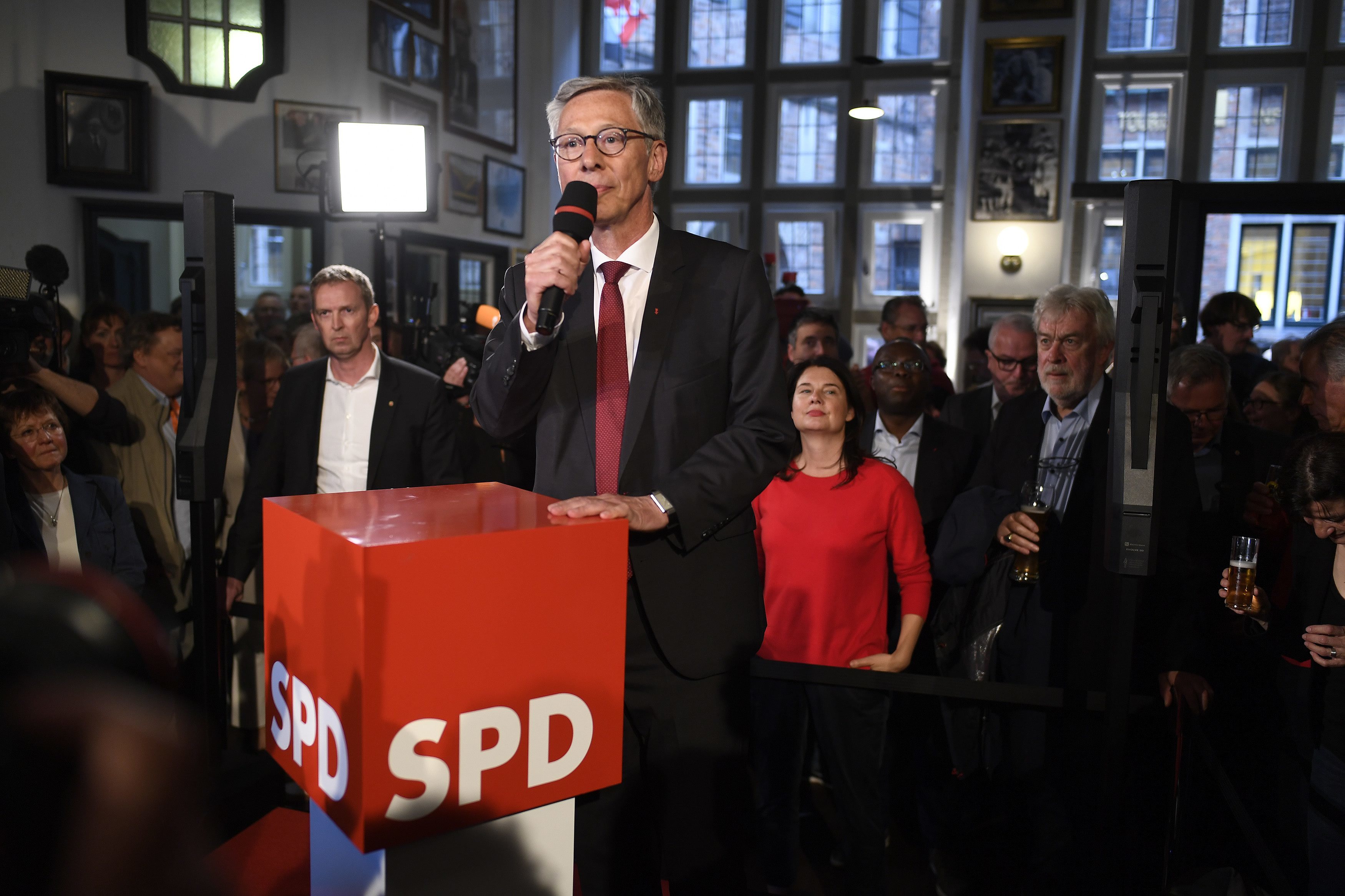 Kämpf für Rot-Rot-Grün: Bremens Bürgermeister Carsten Sieling am Wahlabend