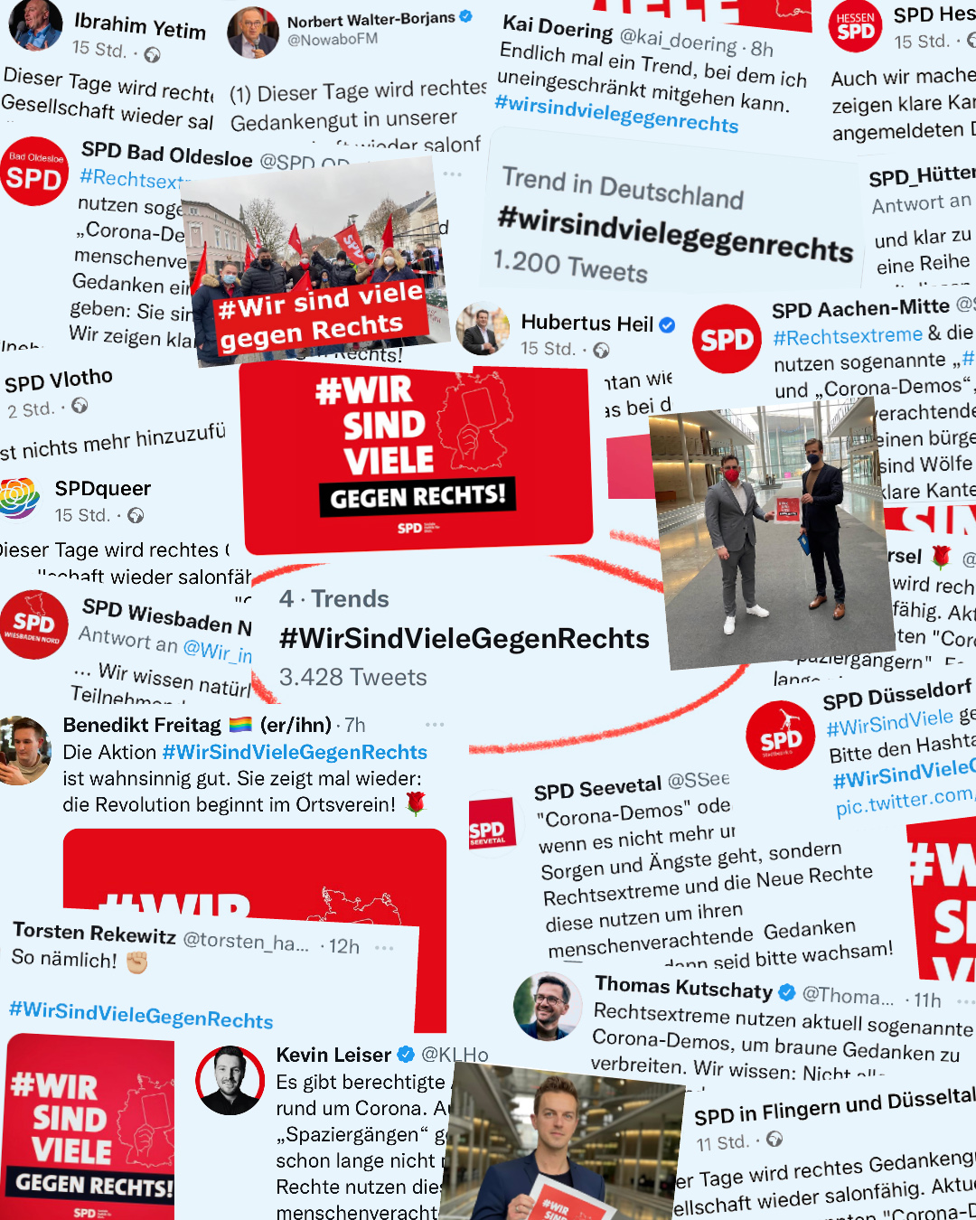 Wir sind viele gegen Rechts: Die Online-Demo Anfang des Jahres war der bisher größte Erfolg des Ortsvereinsnetzwerks.