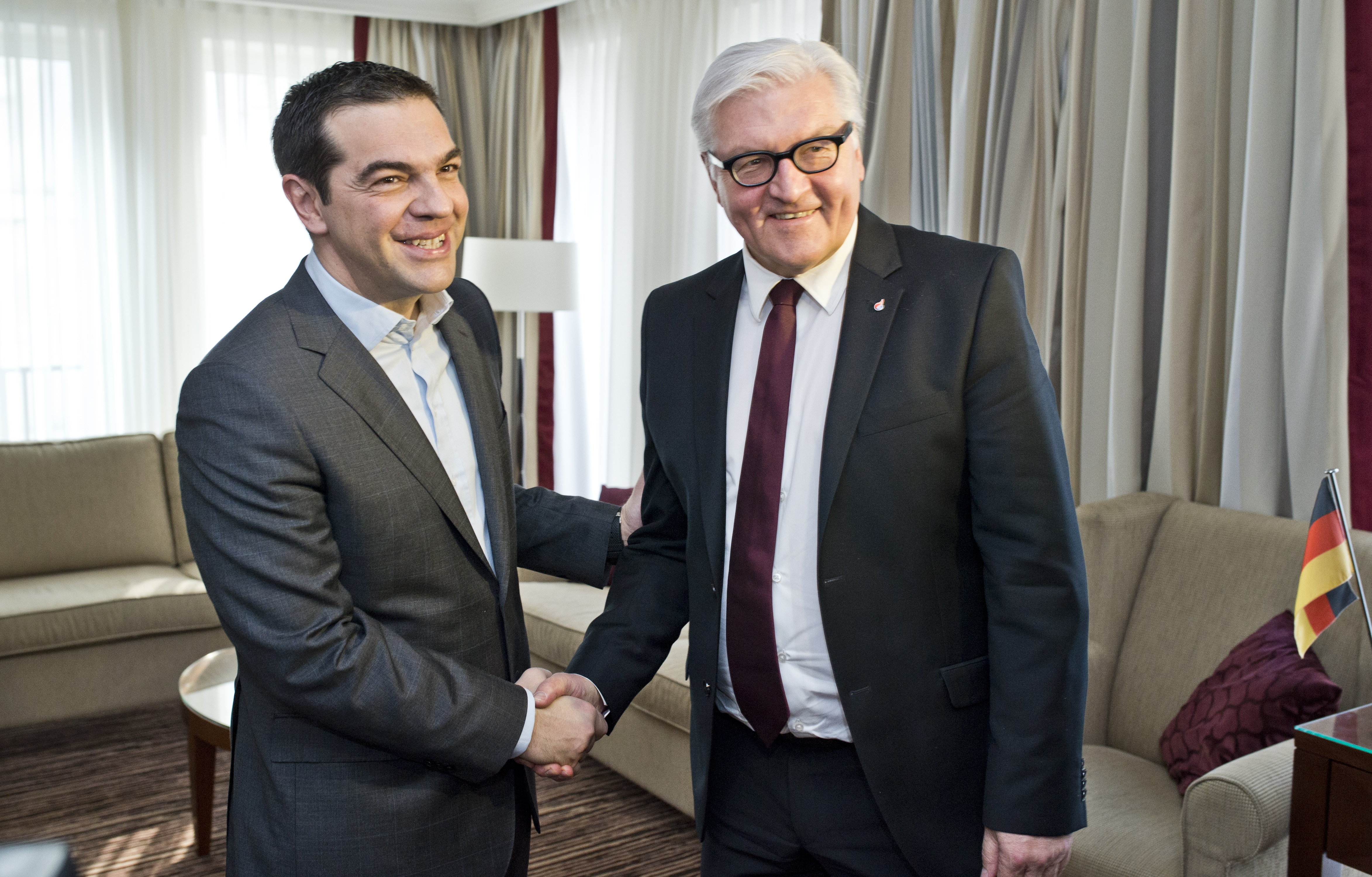 Griechenlands Premier Alexis Tsipras traf Bundesaußenminister Frank-Walter Steinmeier erst nach Vertretern der Linkspartei und der Grünen