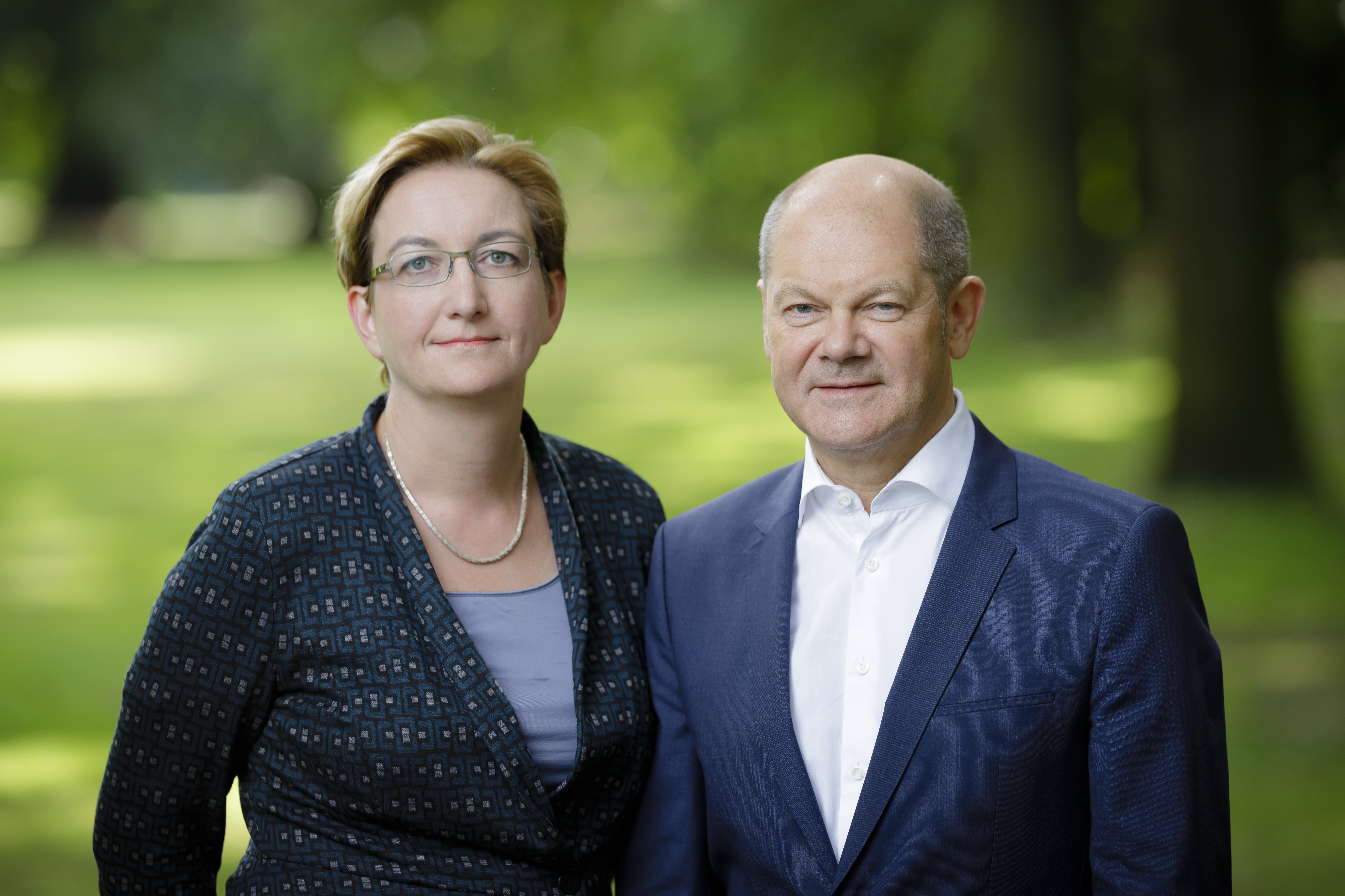 Die brandenburgische Landtagsabgeordnete Klara Geywitz und Bundesfinanzminister Olaf Scholz bewerben sich gemeinsam um den Parteivorsitz.