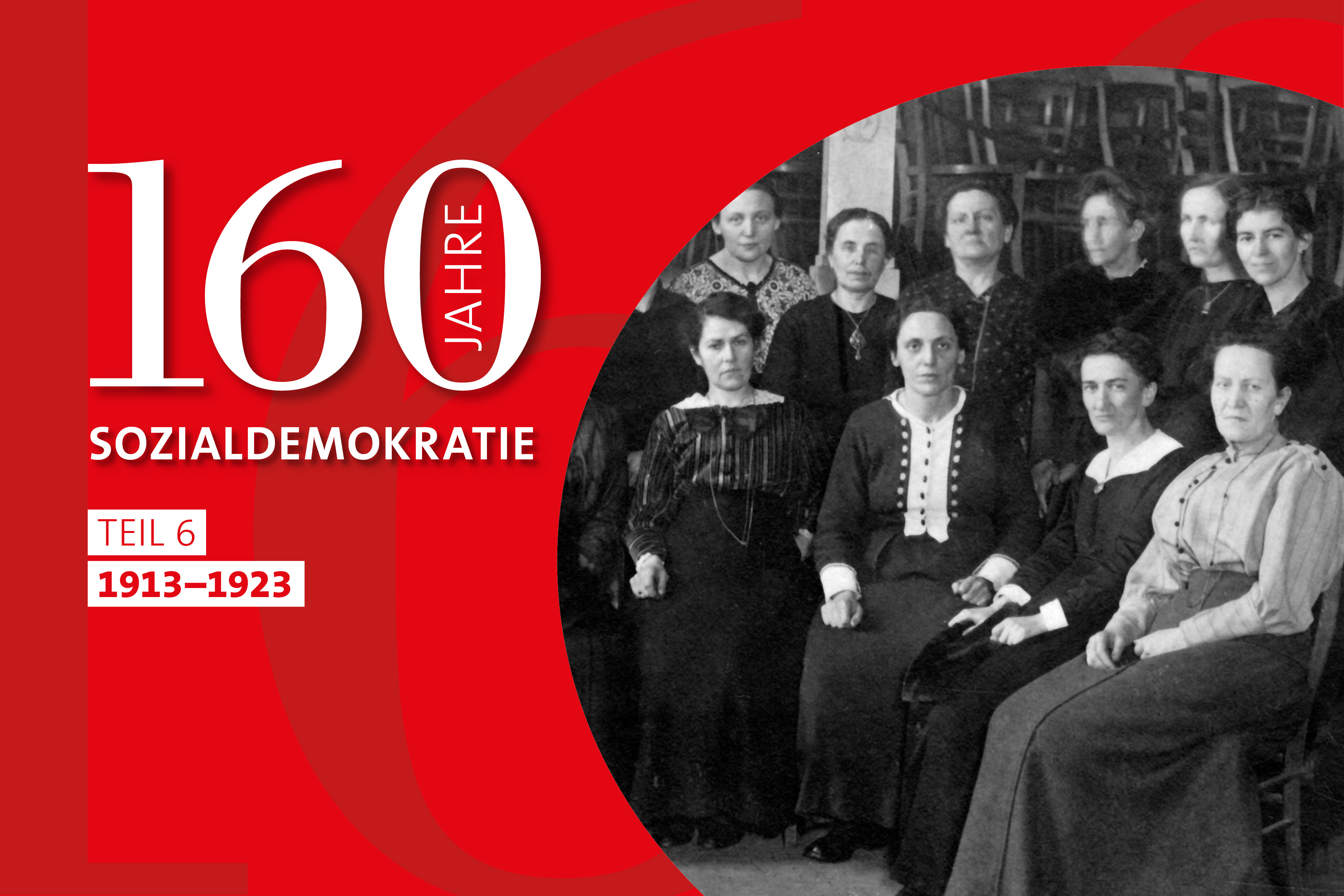 Die weiblichen Abgeordneten der Mehrheitssozialisten (MSDP) in der Weimarer Nationalversammlung am 1. Juni 1919. 