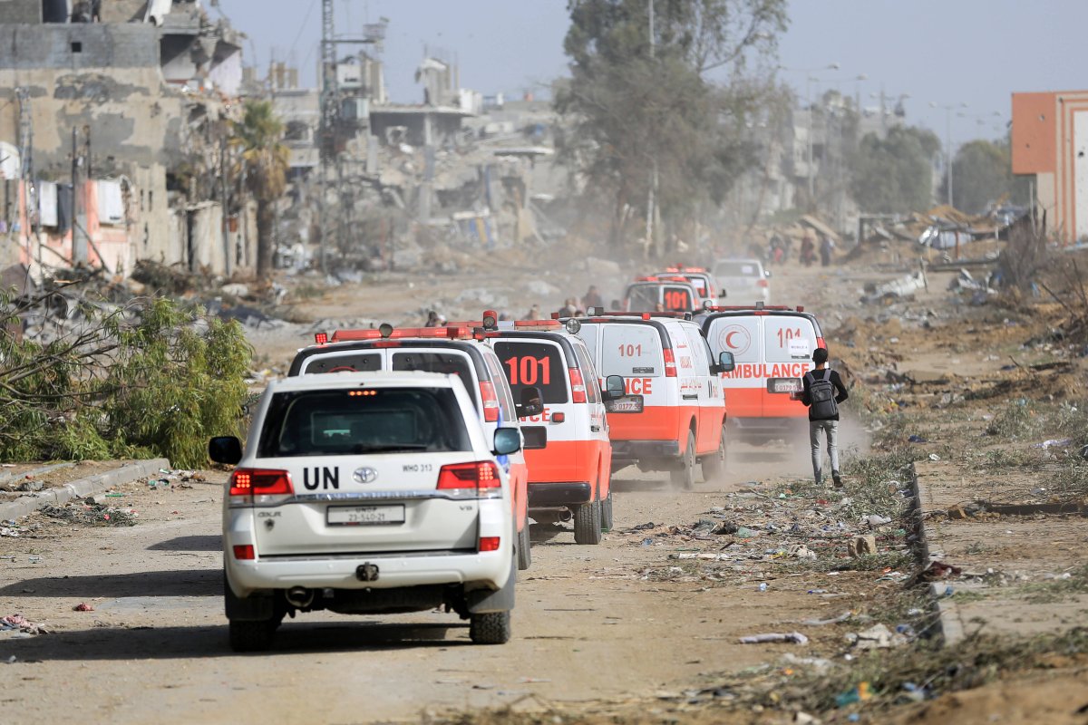 Hilfskonvoi auf dem Weg nach Gaza-Stadt: Es fehlt vor allem an Wasser, Nahrungsmitteln und Medikamenten.