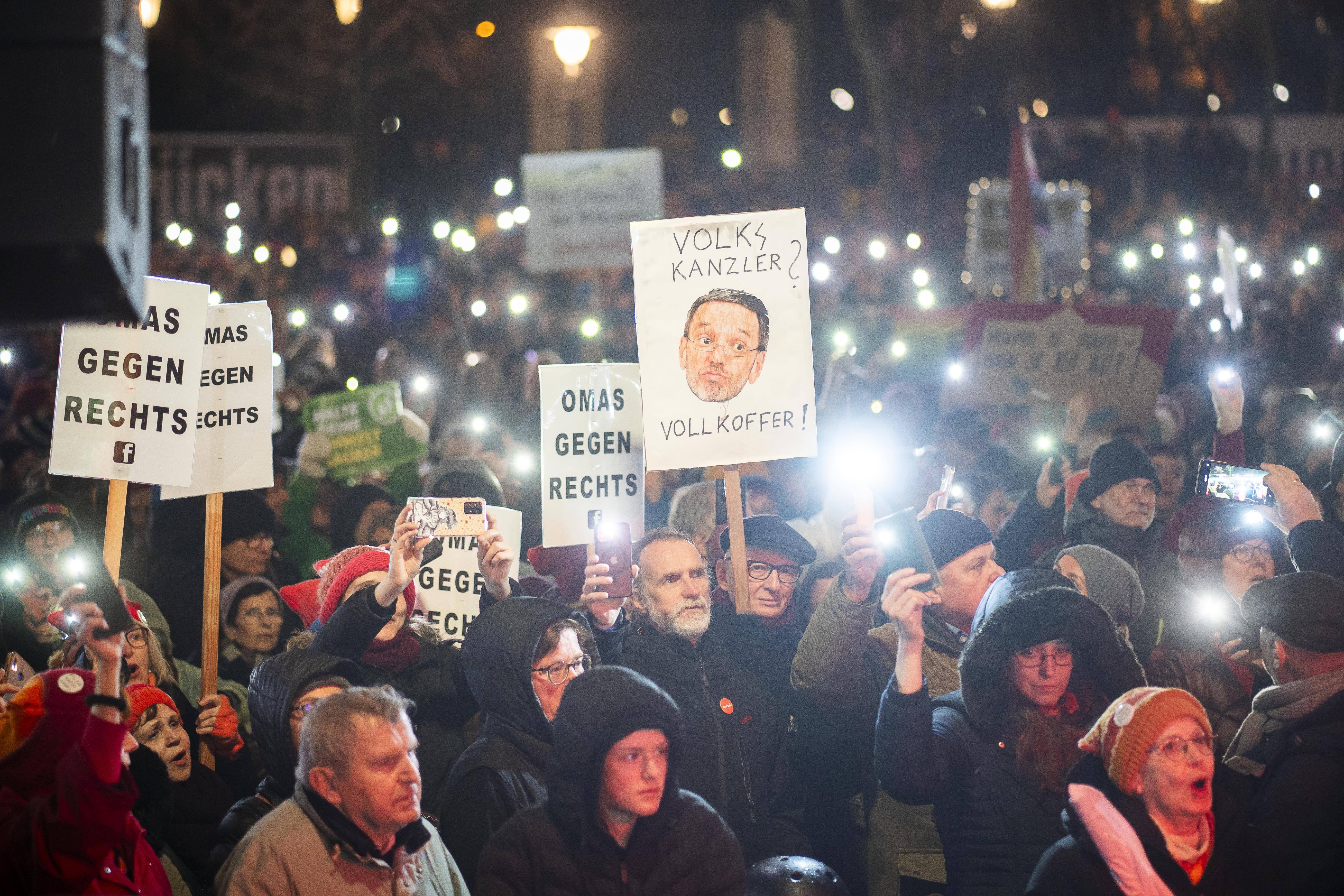 Demonstration gegen Rechts in Wien am 26. Januar: Die Welle ist nach Österreich geschwappt.