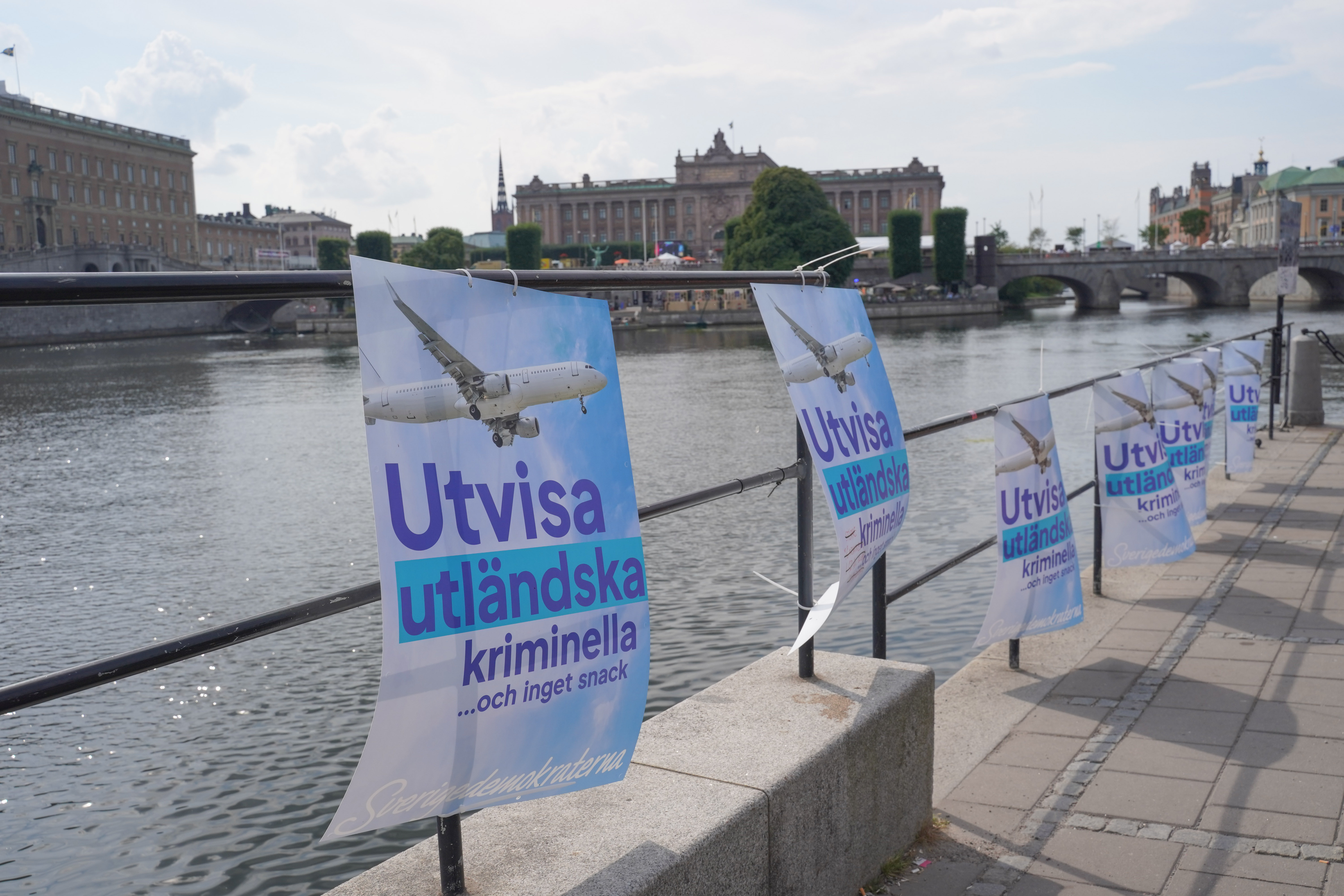 Plakate der "Schwedendemokraten"