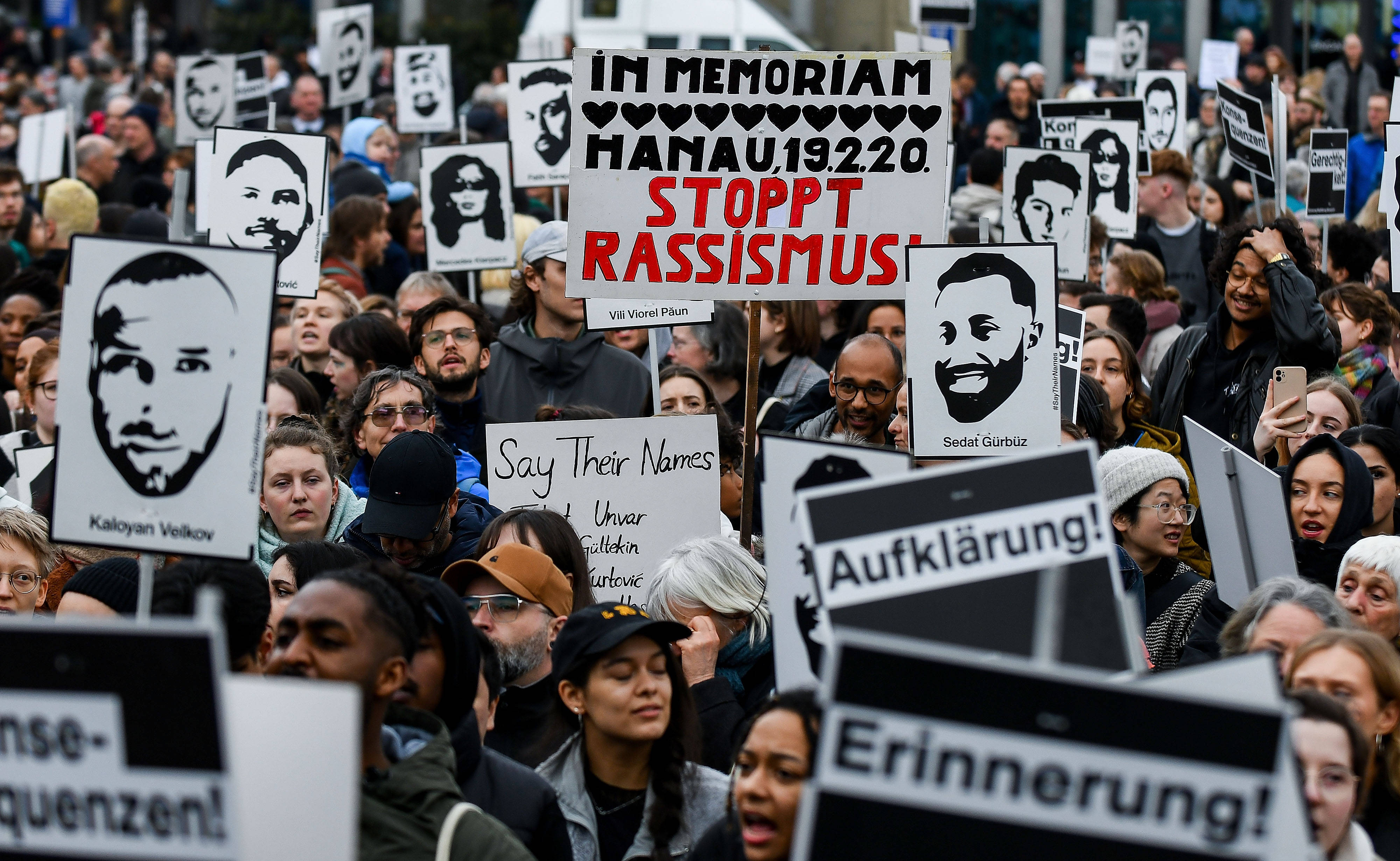 Demonstration mit 5000 Menschen in Hanau am 17. Februar 2024: Die Demonstrationen gegen Rechtsextremismus spielen eine wichtige Rolle.