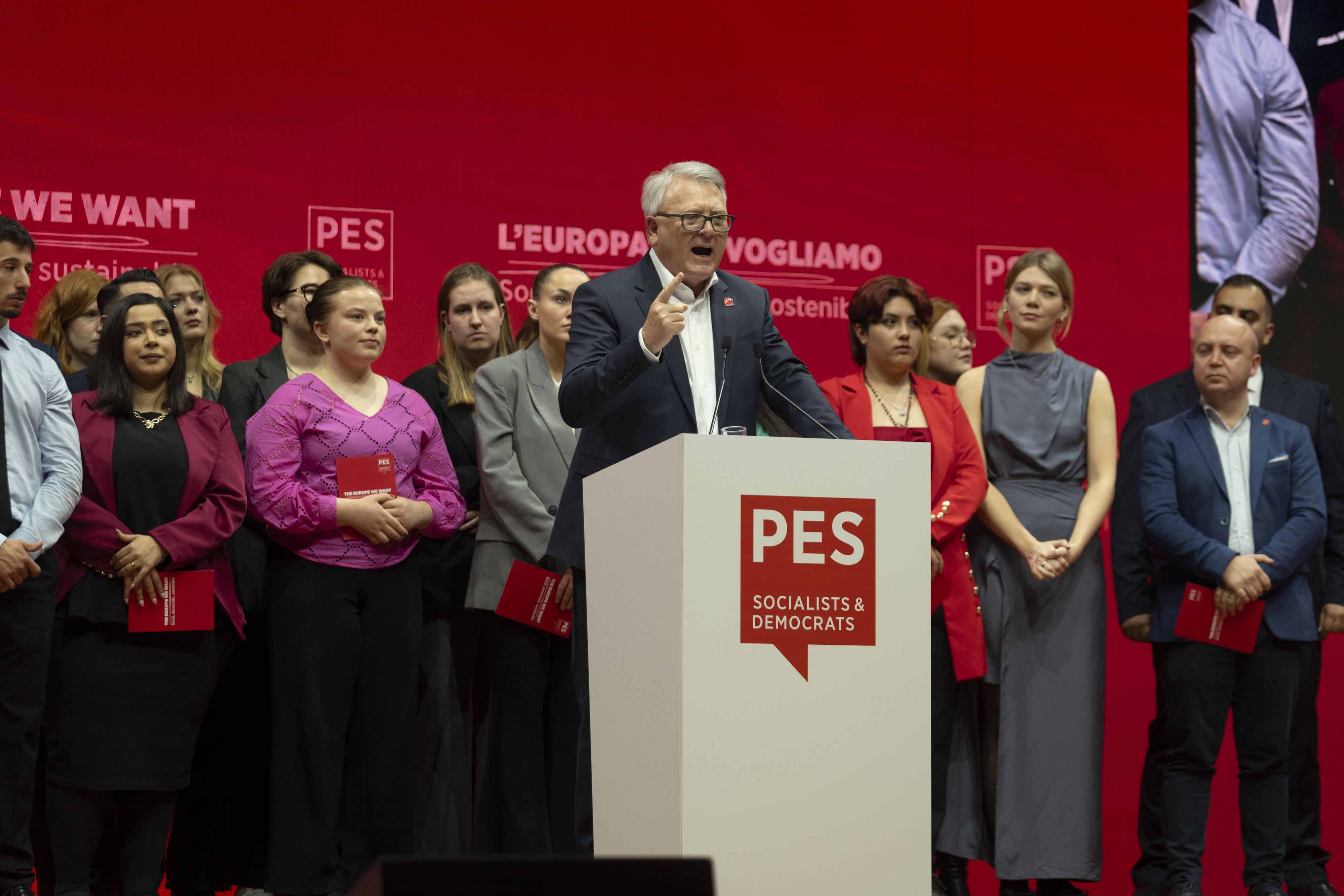 SPE-Spitzenkandidat Nicolas Schmitt in Rom: „Wir haben eine Botschaft der Hoffnung.“