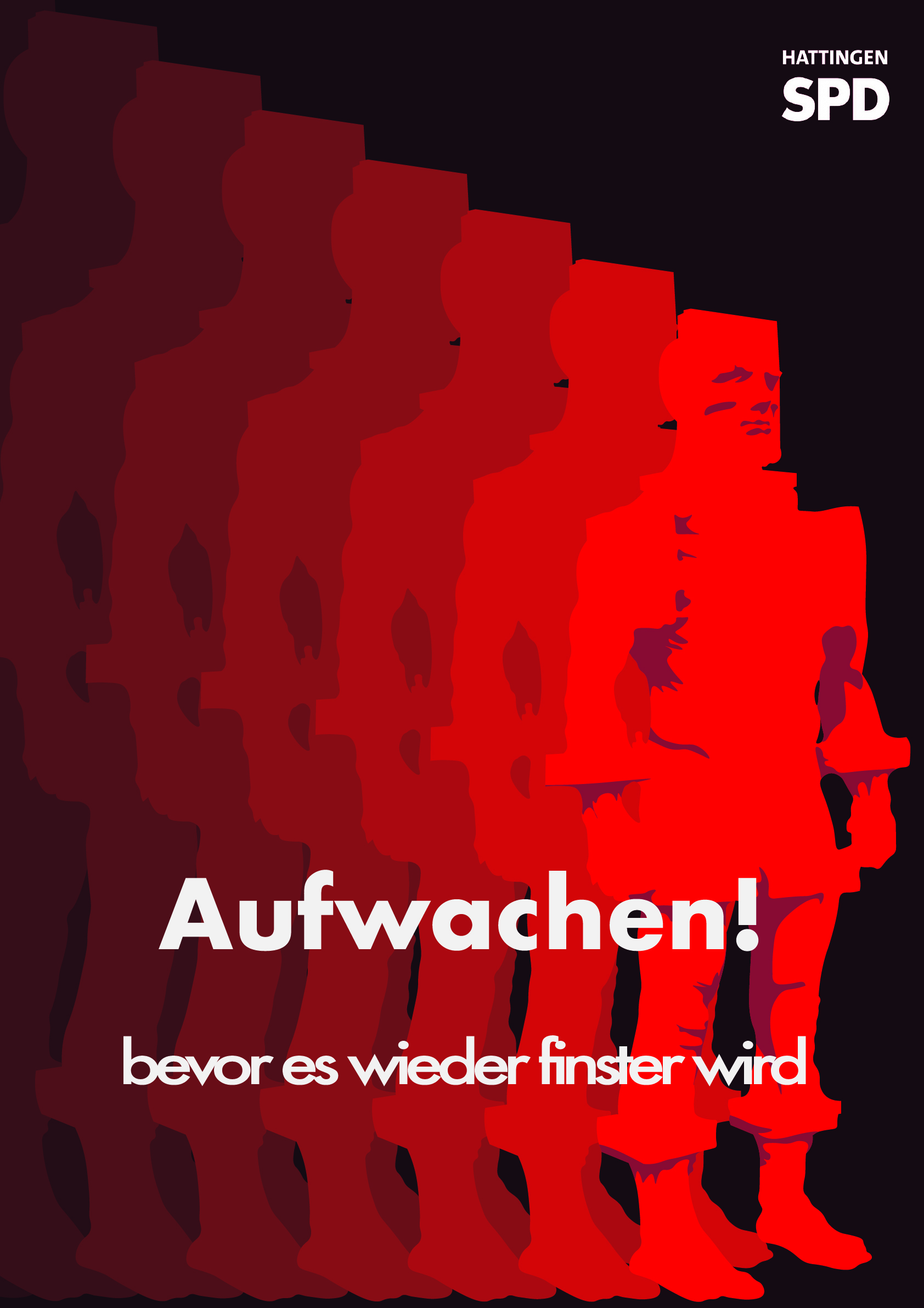 Mit Plakaten wie diesem reagiert die SPD in Hattingen auf anhaltende Demonstrationen von Querdenker*innen.