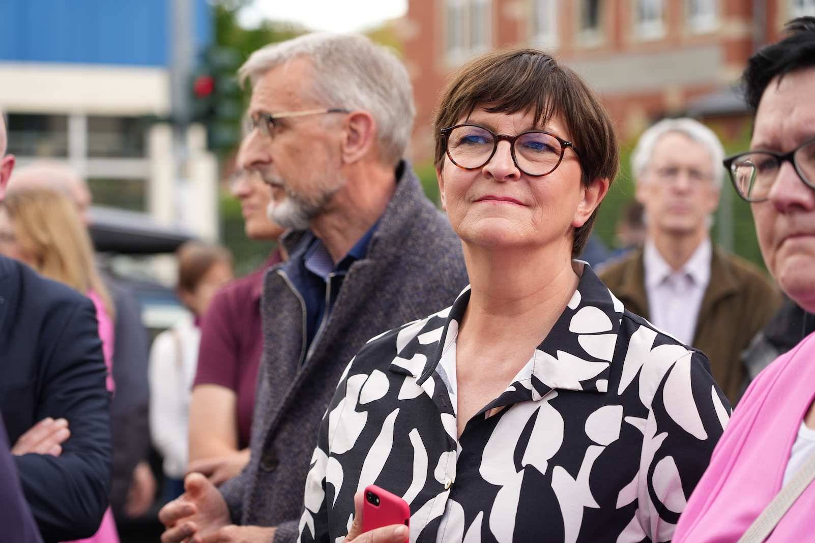 SPD-Chefin Saskia Esken in Dresden