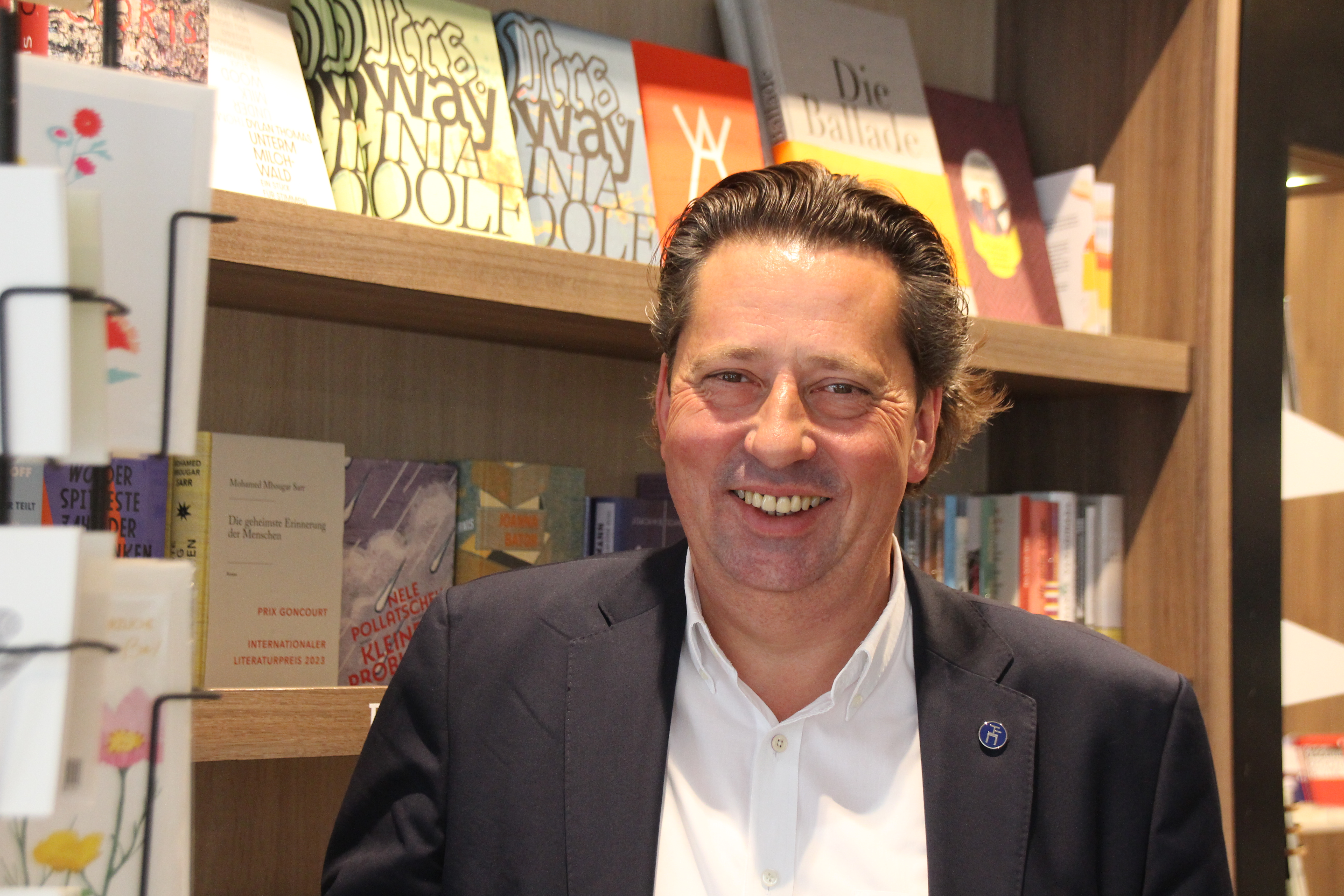 Büchergilde-Geschäftsführer Andreas Elspas: Für uns müssen Bücher eine Haltbarkeit haben.