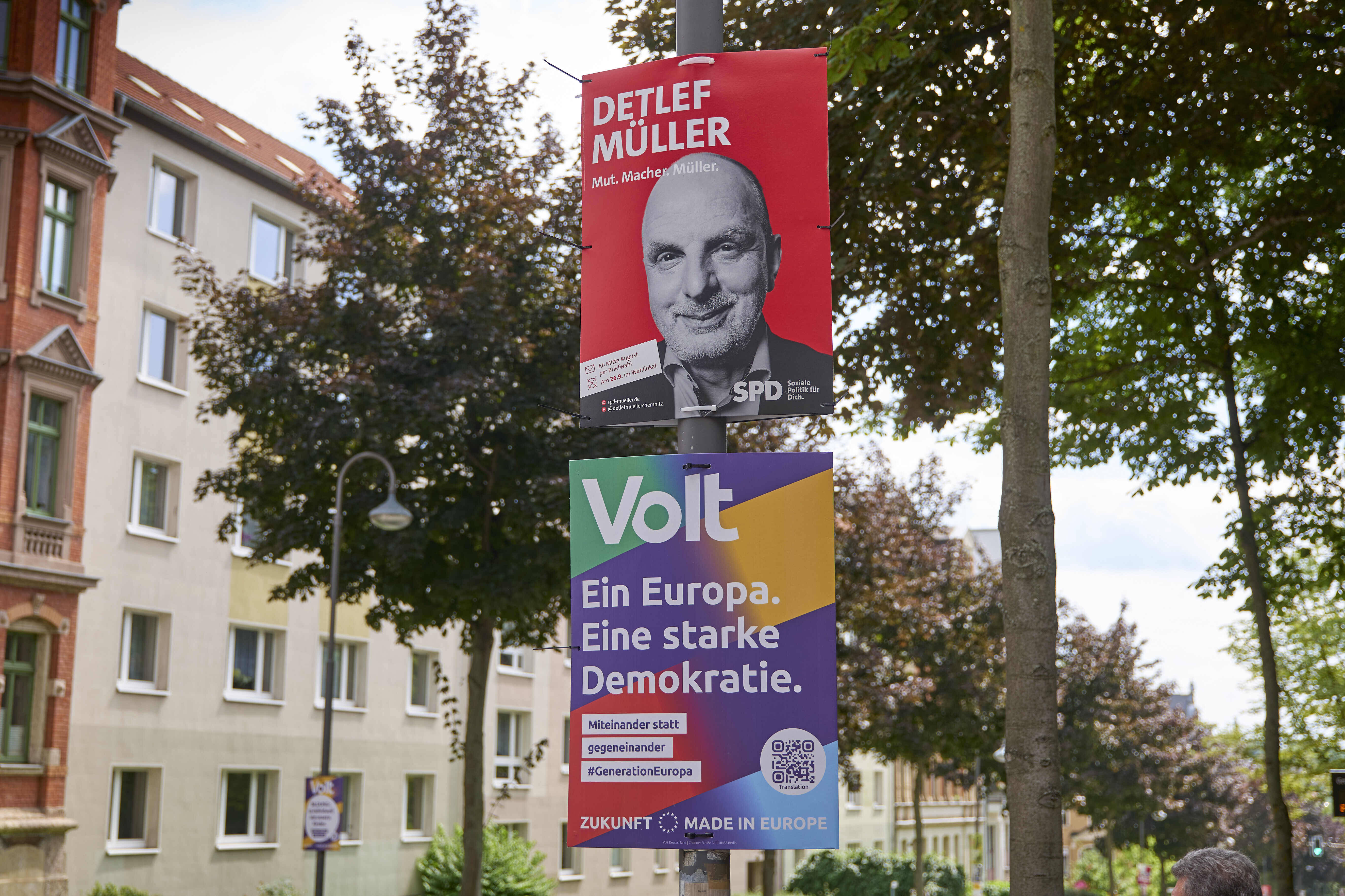 Bei der Bundestagswahl Konkurrenten, bei der Landtagswahl Komplizen: In Sachsen unterstützt VOLT diesmal die SPD.