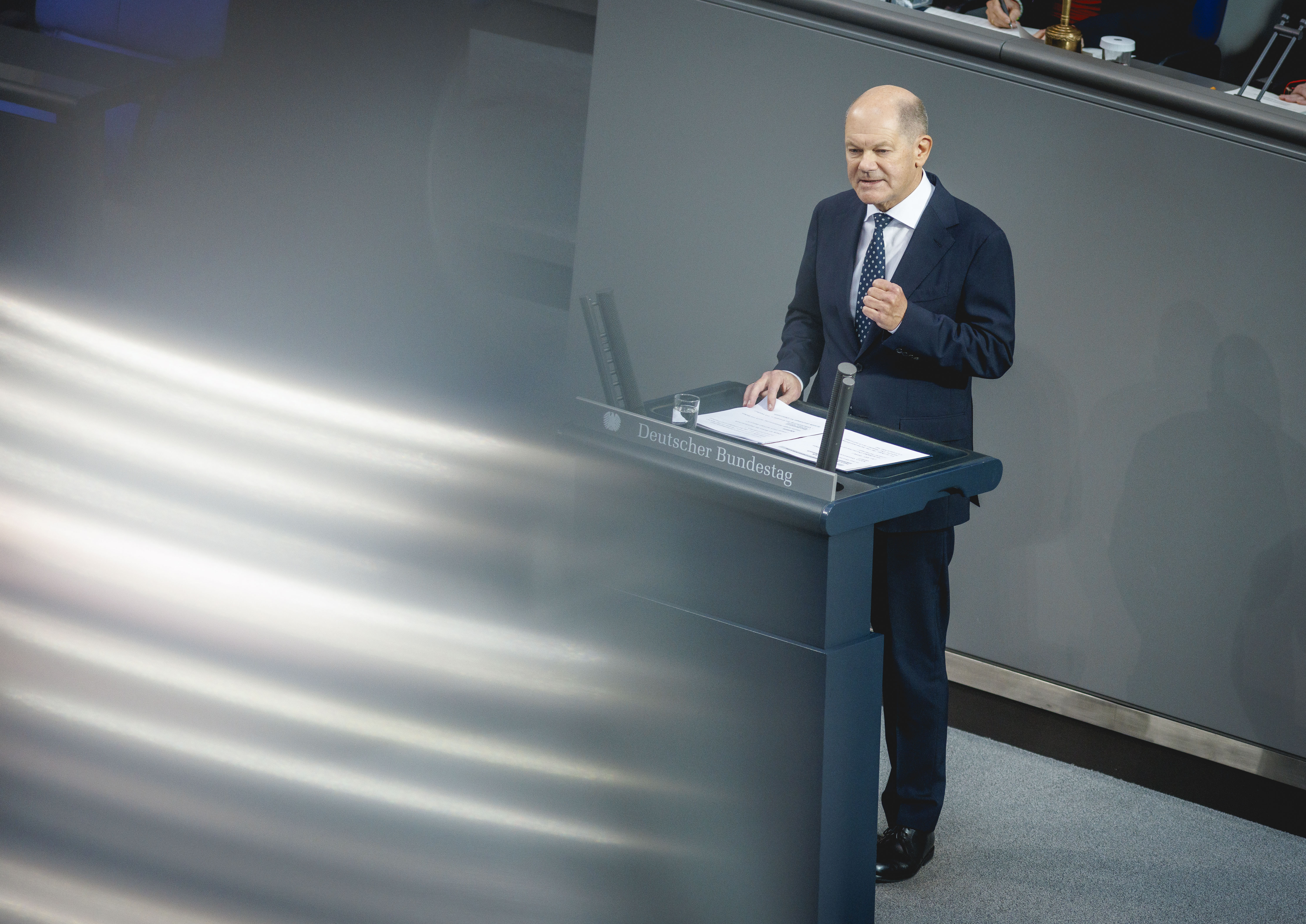 Bundeskanzler Olaf Scholz hat am Mittwoch eine Regierungserklärung im Bundestag abgegeben.