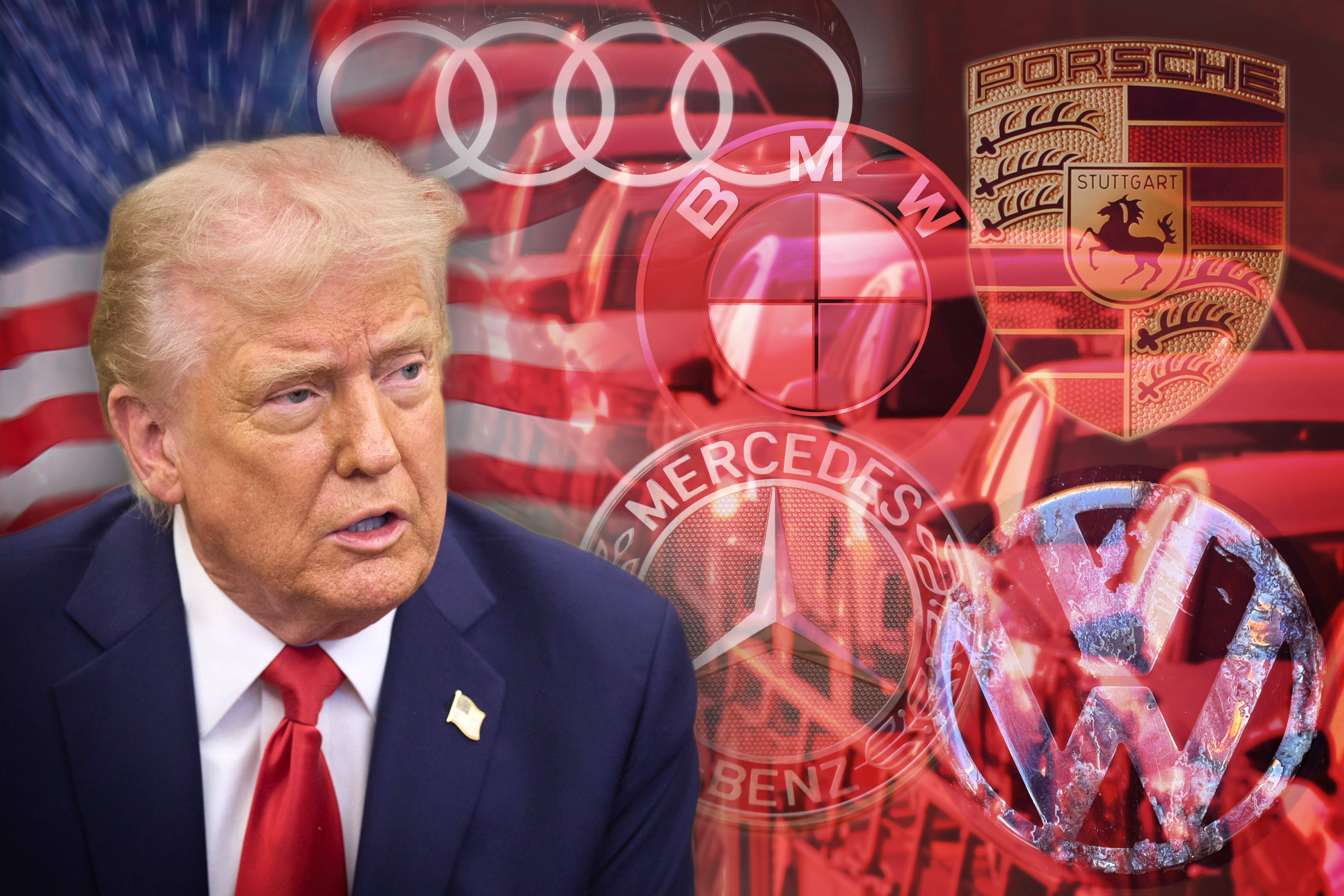 Bei seiner Zoll-Ankündigung hat Donald Trump vor allem deutsche Auto-Hersteller im Blick.