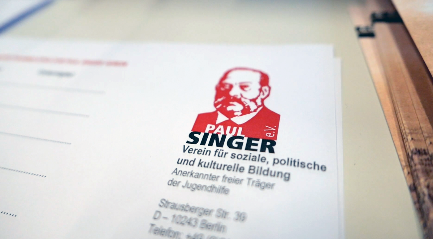 Logo des Paul-Singer-Vereins auf einem Briefbogen