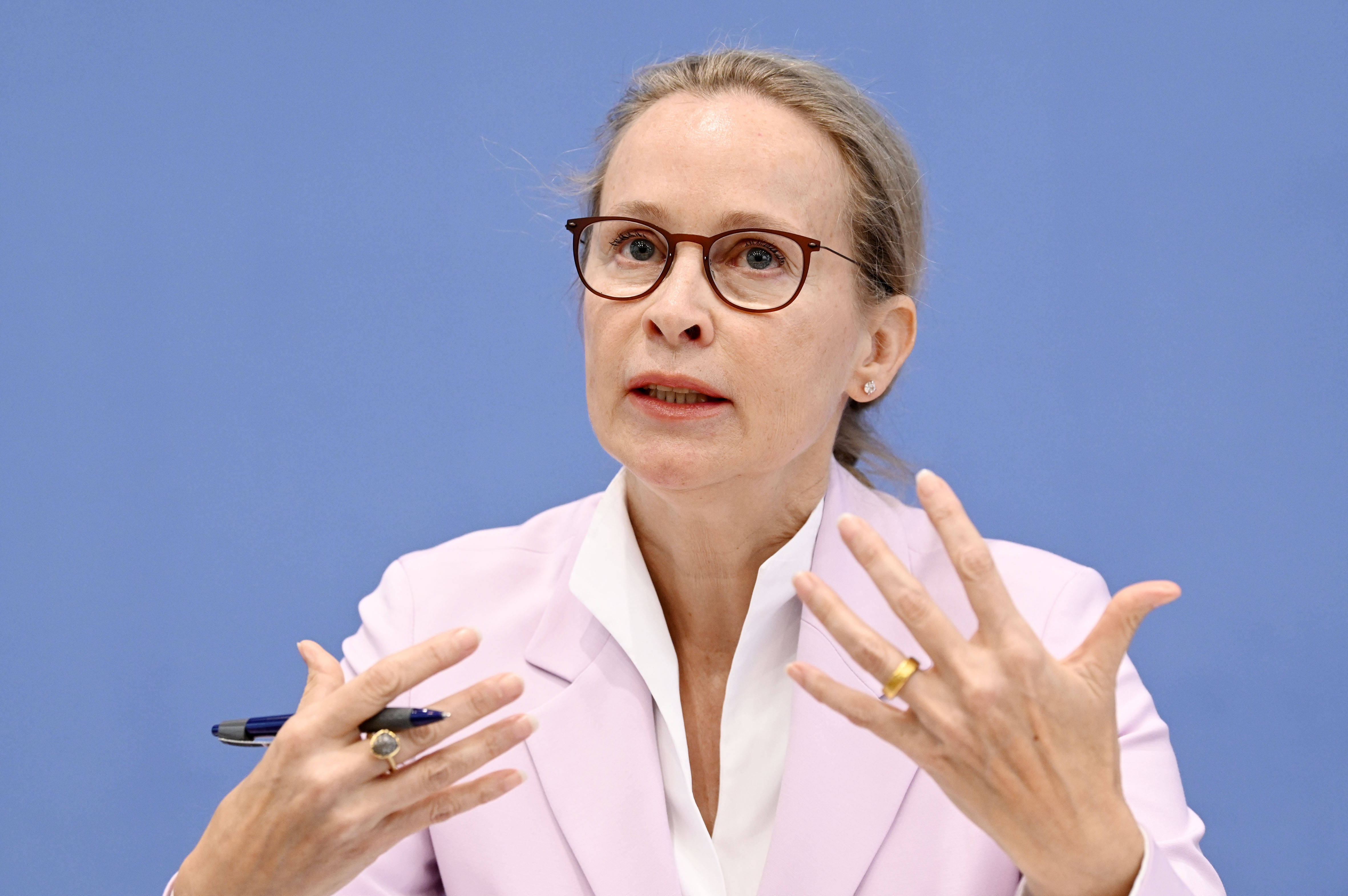 Frauke Brosius-Gersdorf gestikulierend