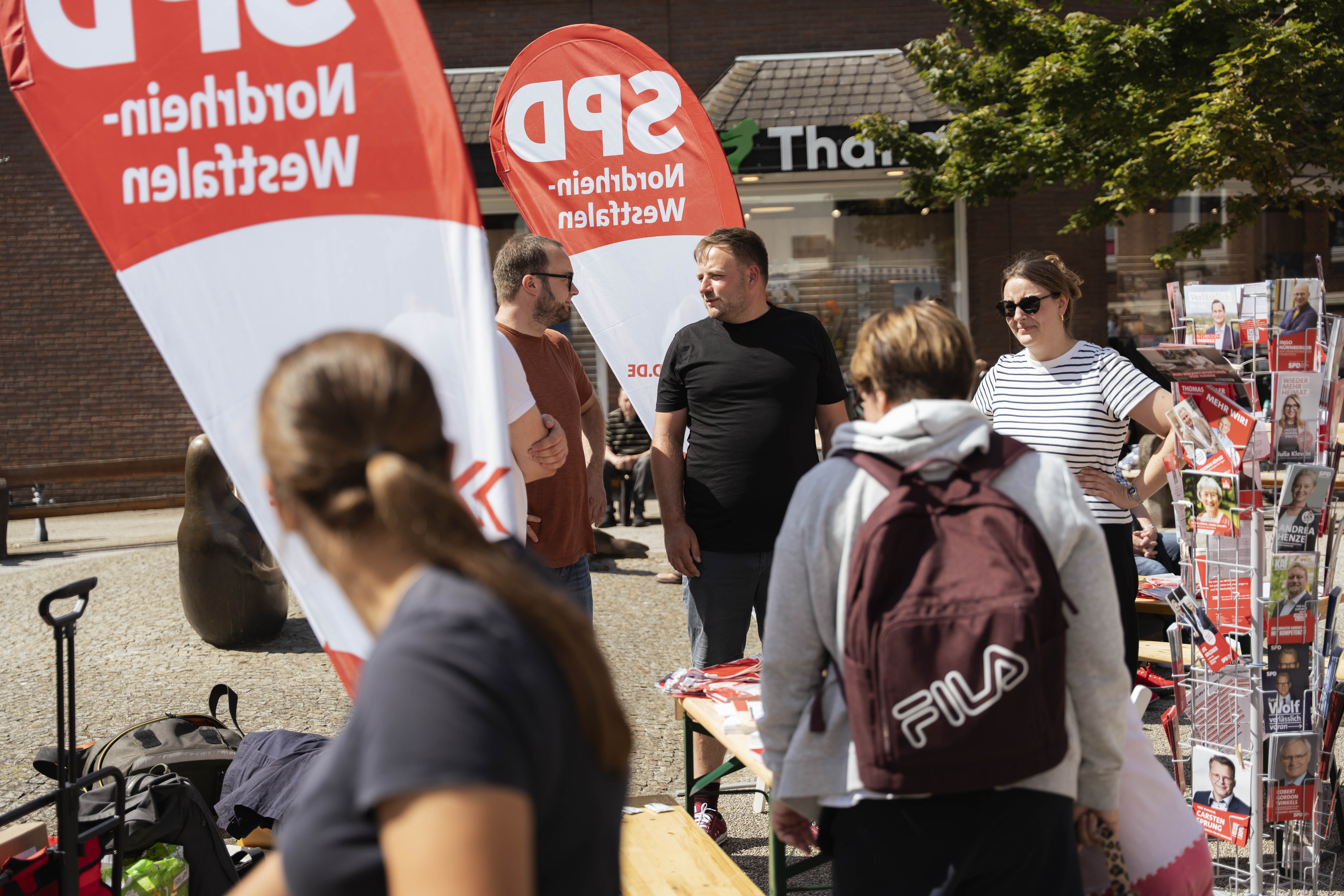 NRW-Kommunalwahlkampf in der Fußgängerzone von Norderney