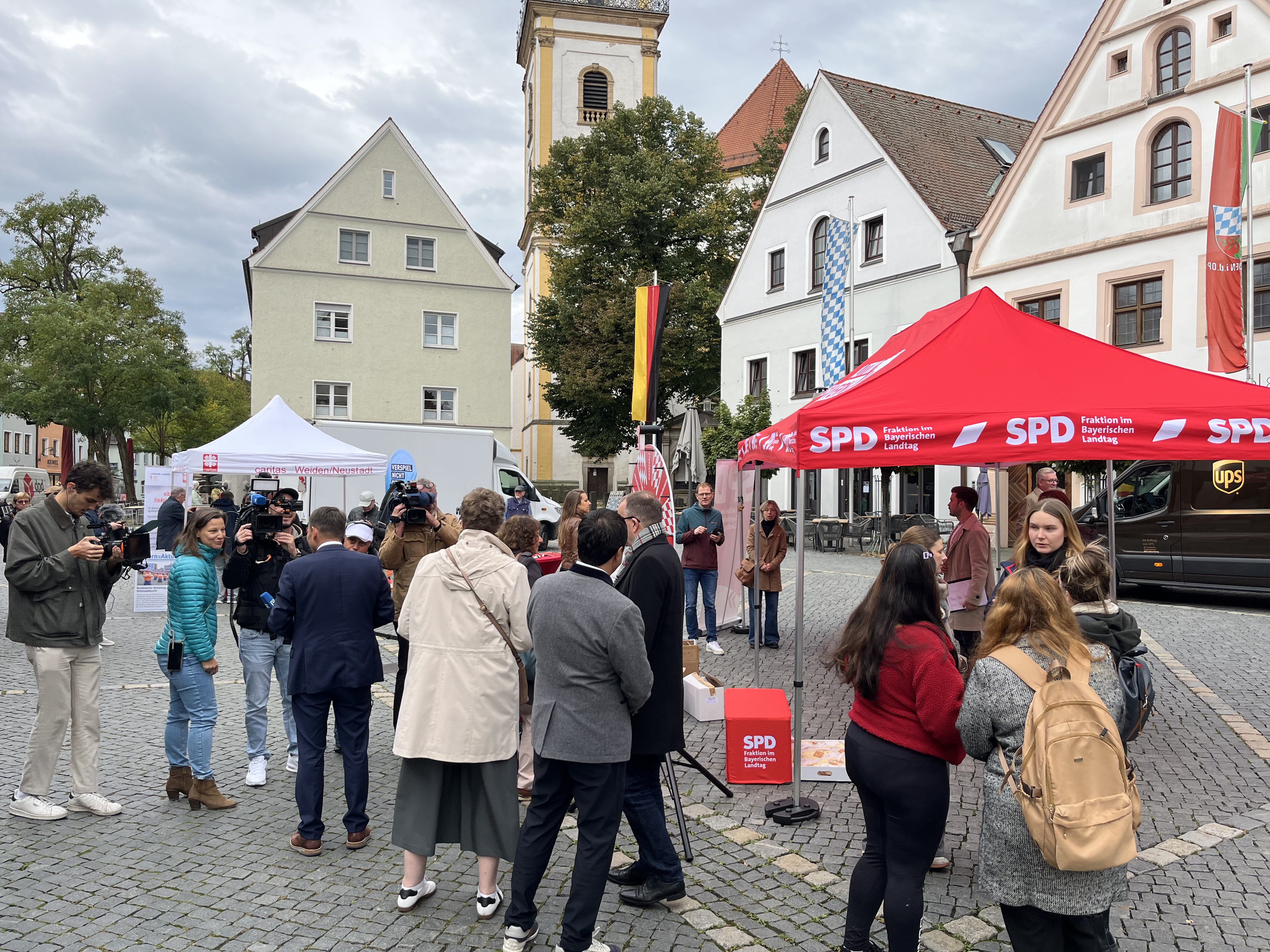 SPD-Infostand im oberpfälzischen Weiden
