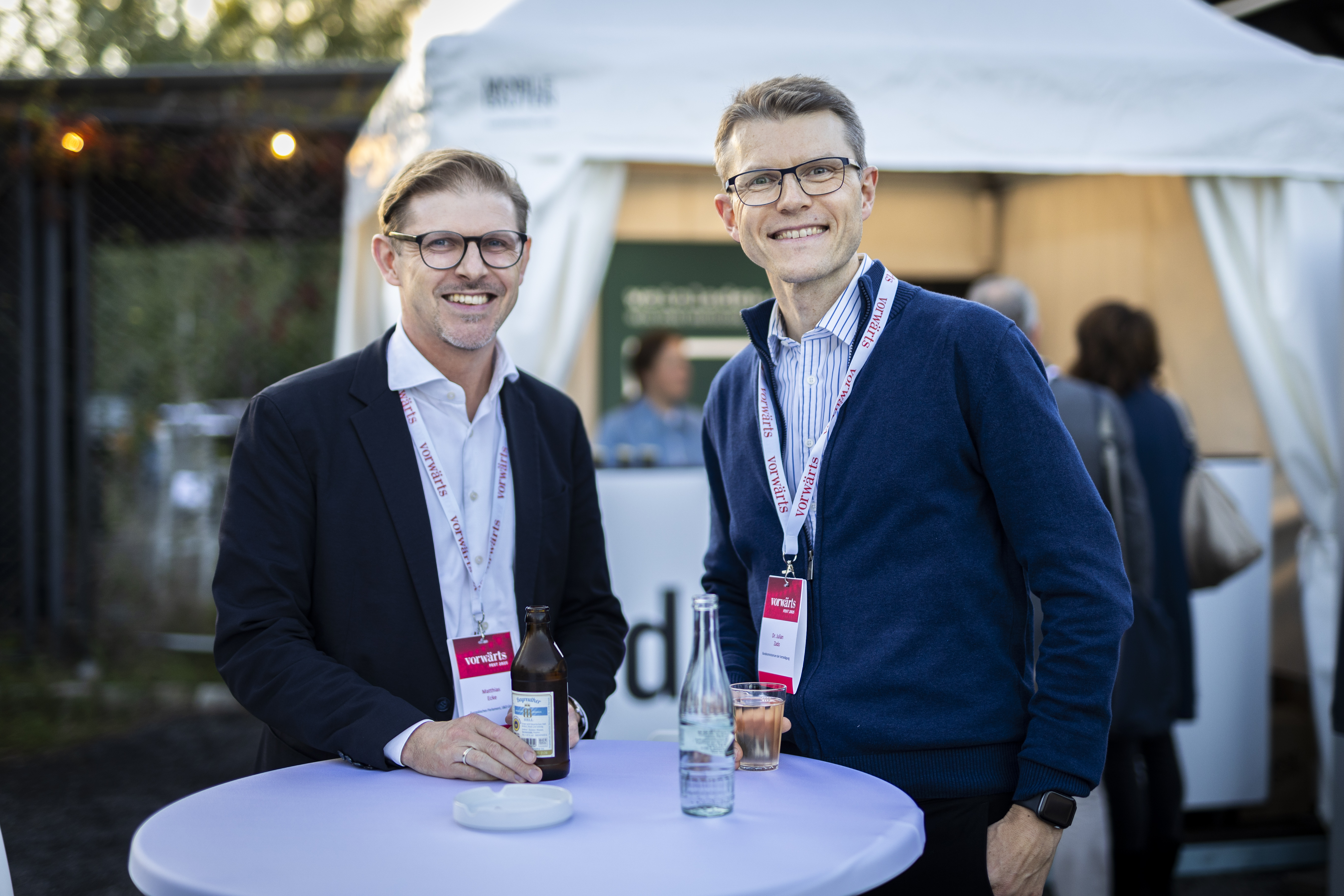 Kennen sich seit Juso-Zeiten: der SPD-Europaabgeordnete Matthias Ecke (l.) und der frühere stellvertretende Vorsitzende der Berliner SPD, Julian Zado