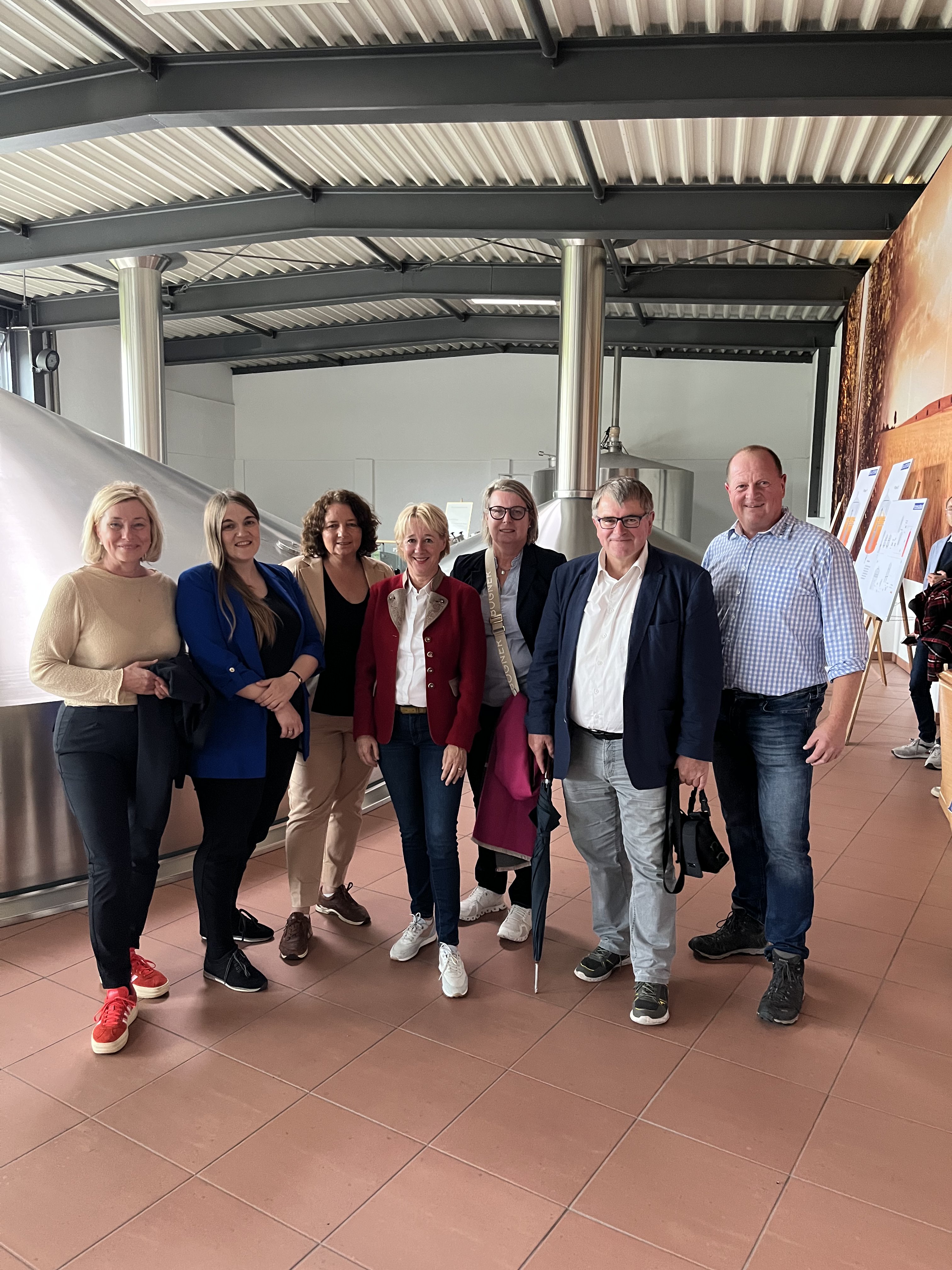 Die SPD-Landtagsfraktion beim Brauereibesuch in Kulmbach