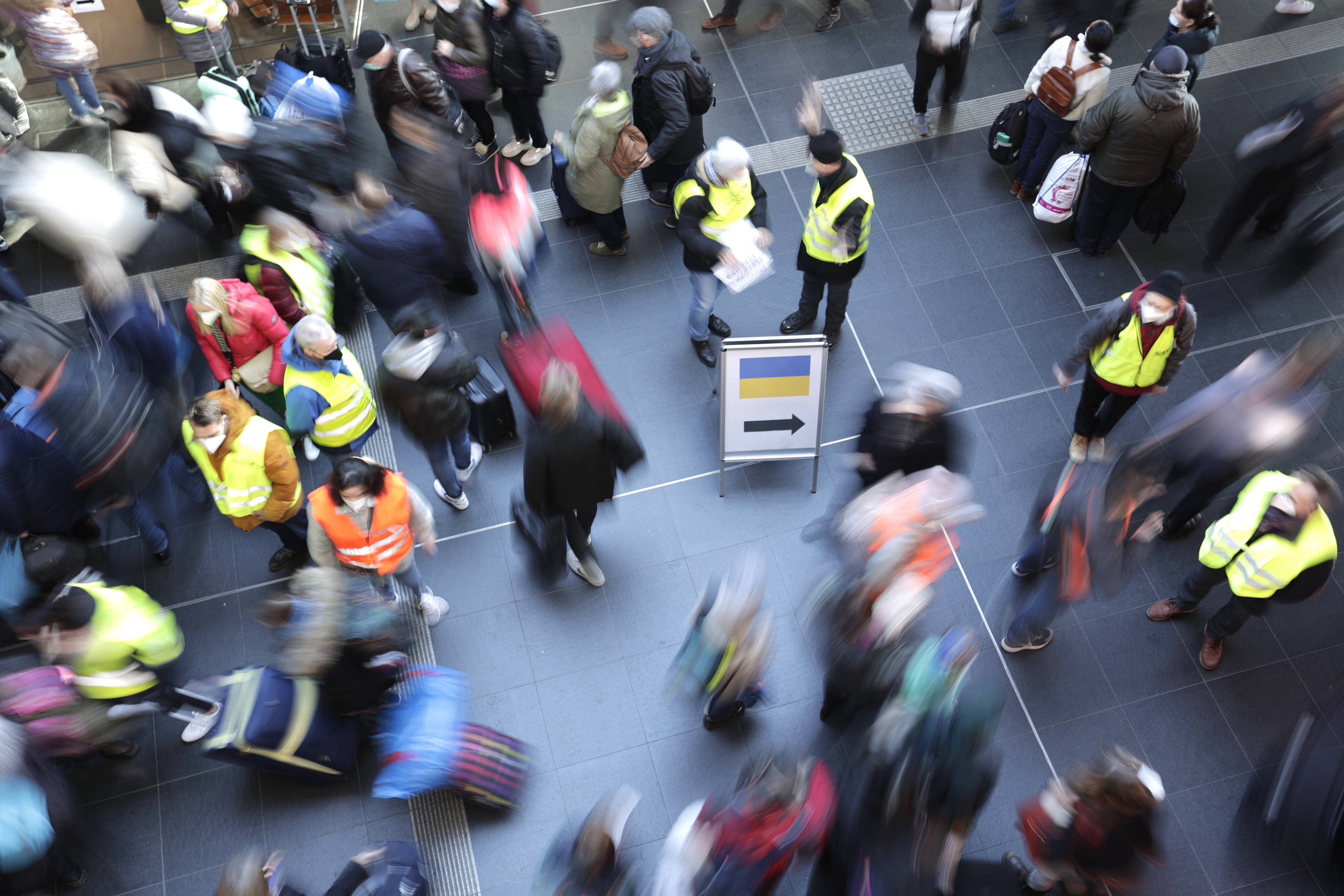 Ukrainische Geflüchtete in Bewegung