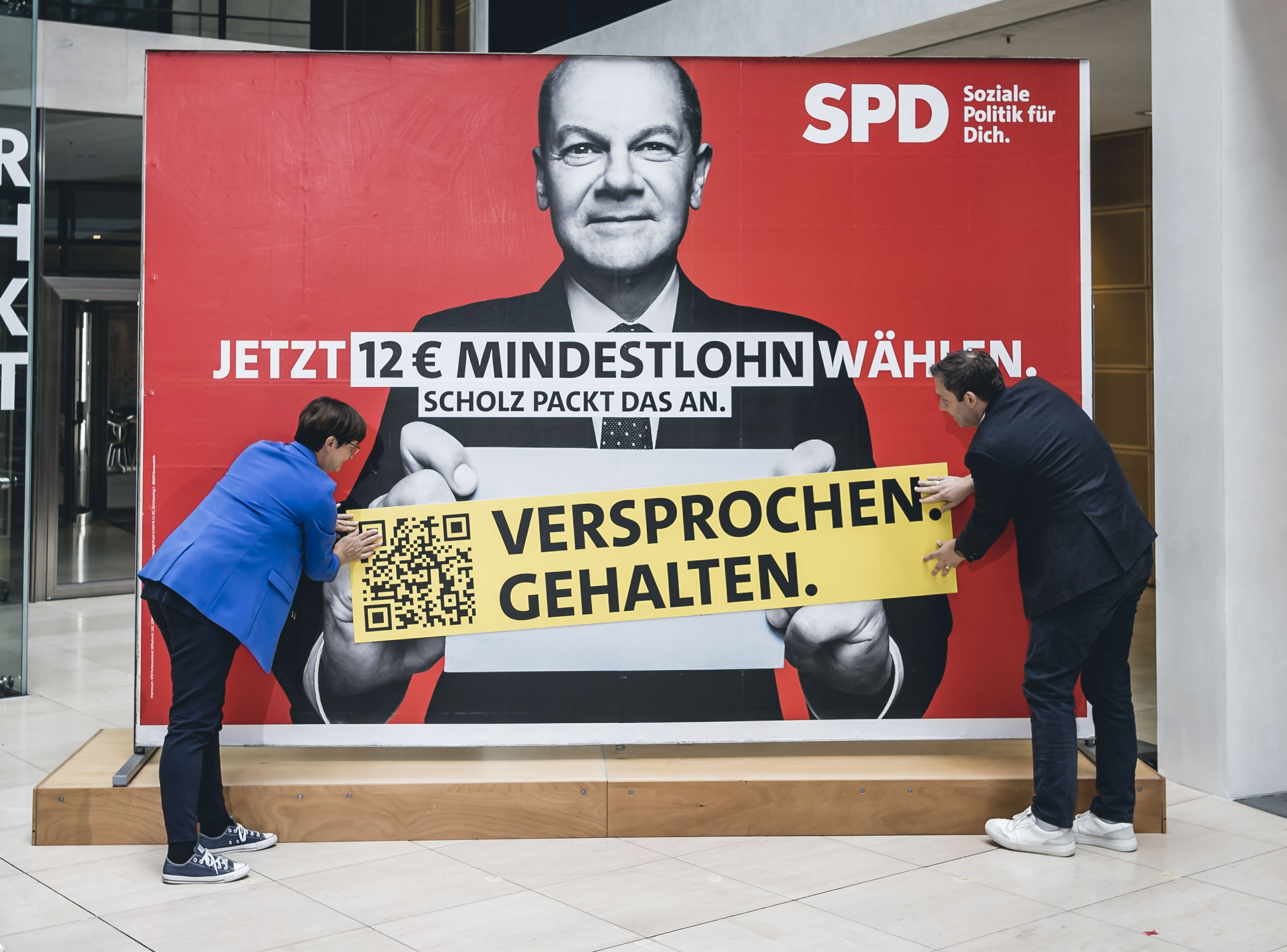Versprochen. Gehalten. Zum 1. Oktober wird der Mindestlohn in Deutschland auf zwölf Euro erhöht.