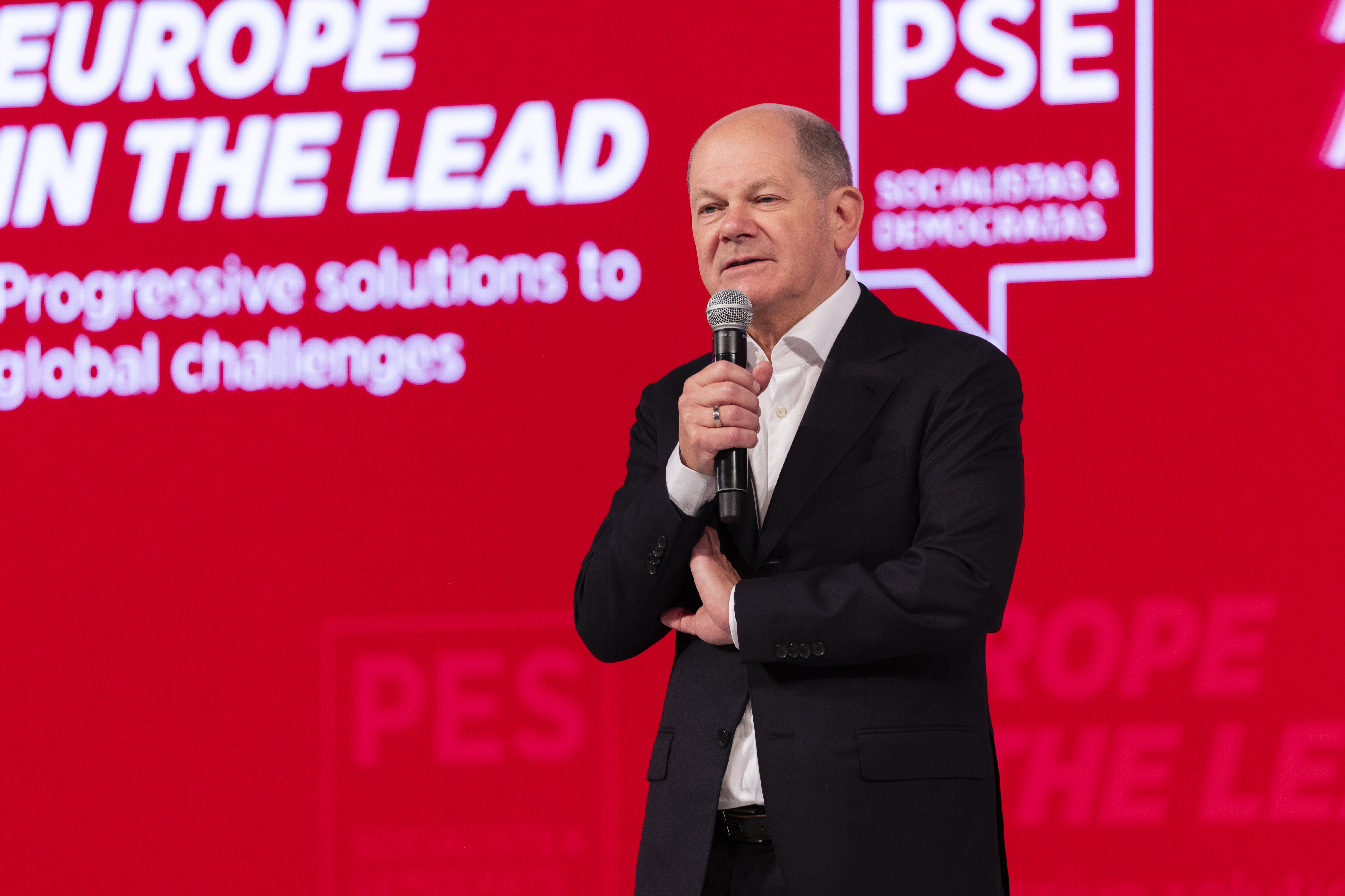 Bundeskanzler Olaf Scholz: Unsere Solidarität mit Israel muss klar sein.