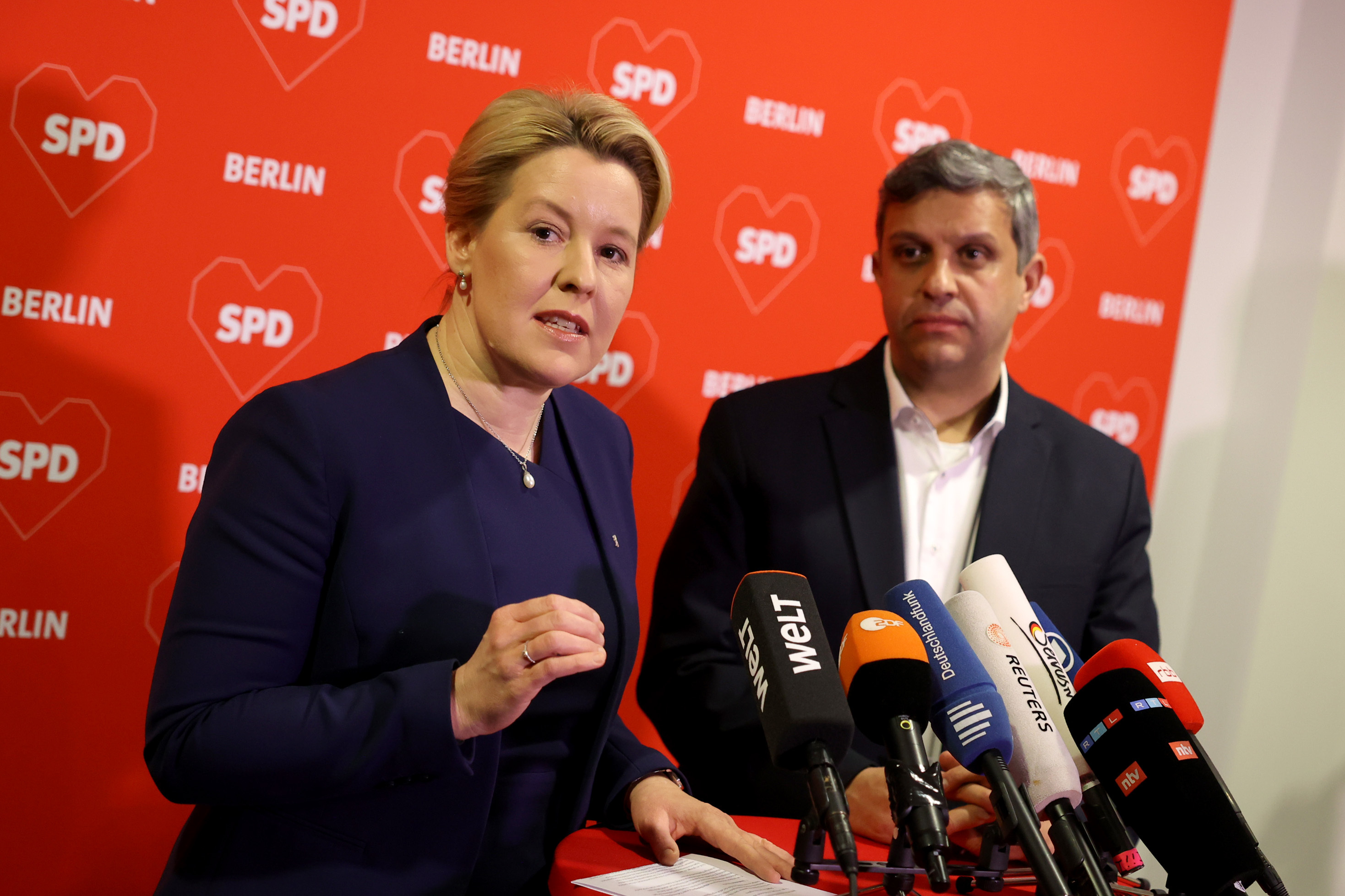 SPD-Landesvorsitzende und Noch-Regierende Bürgermeisterin von Berlin Franziska Giffey: „Ich mache das für Berlin und ich mache das für die SPD.“