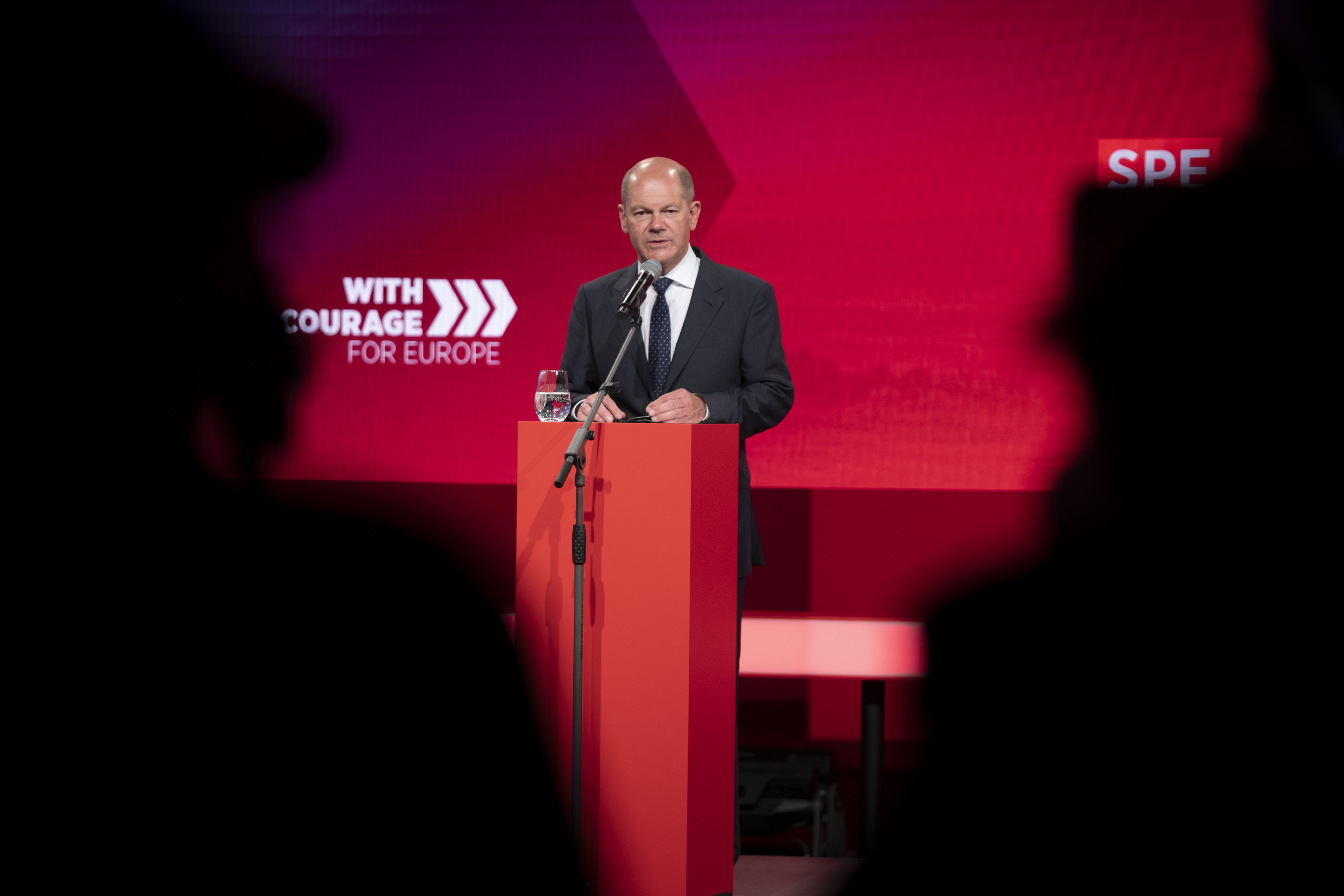 Olaf Scholz bei der SPE-Konferenz im Sommer in Berlin.
