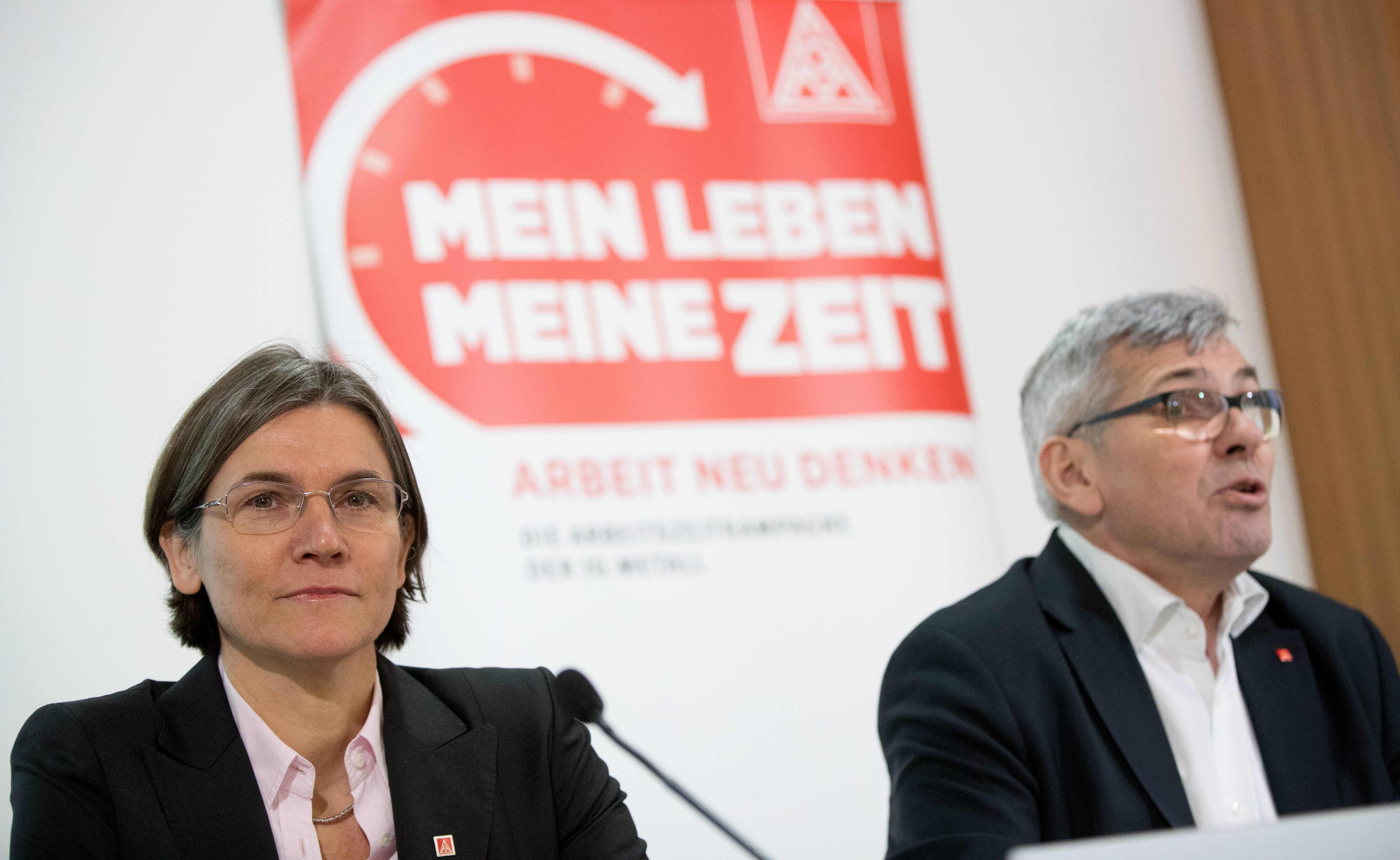 Wollen die Tarifbindung stärken und die Arbeitszeit im Interesse der Arbeitnehmer gestalten, die IG Metall-Vorsitzenden Christiane Benner und Jörg Hofmann.