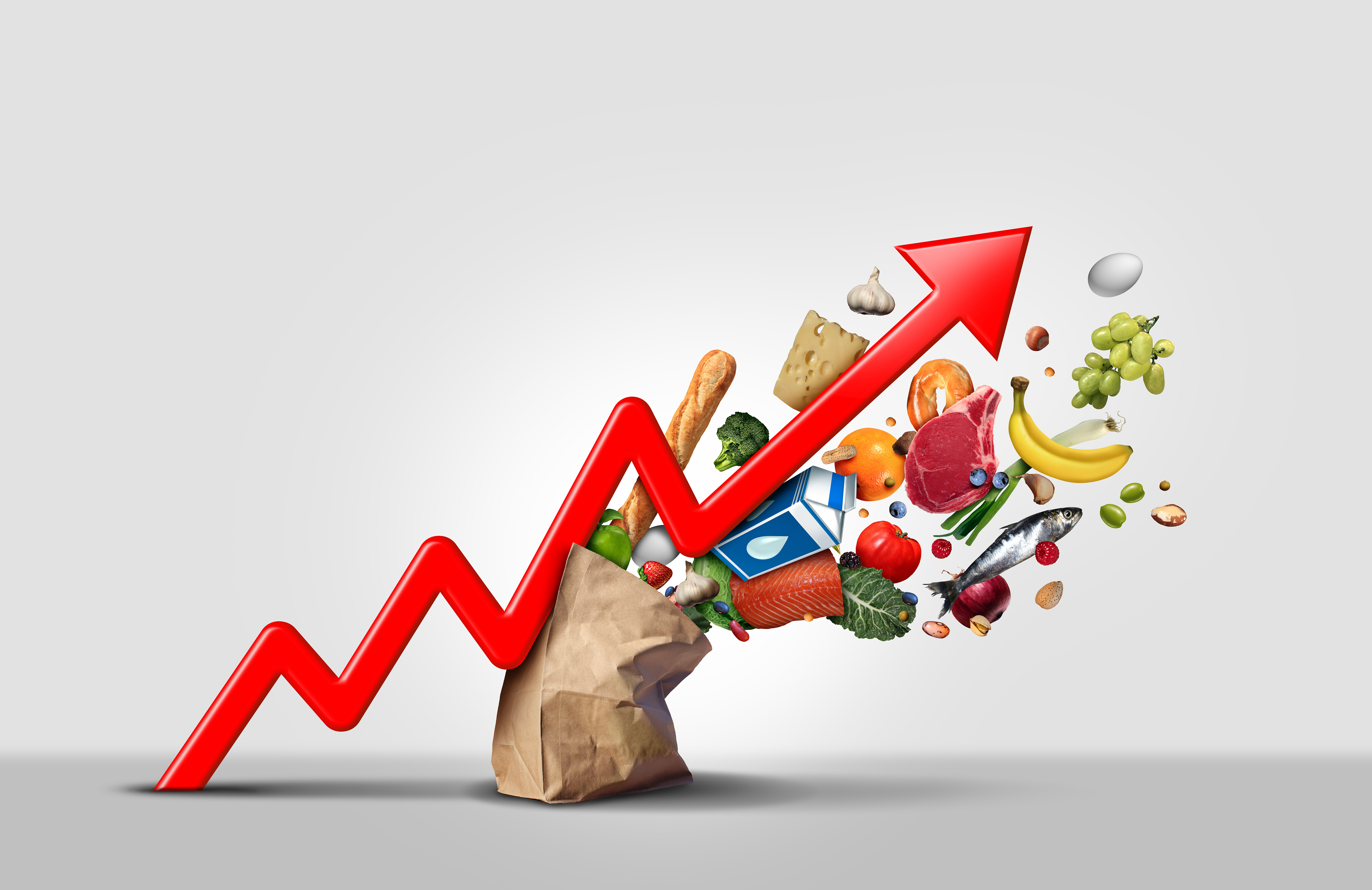 Die anhaltend hohe Inflation lässt auch die Preise für Lebensmittel stark ansteigen