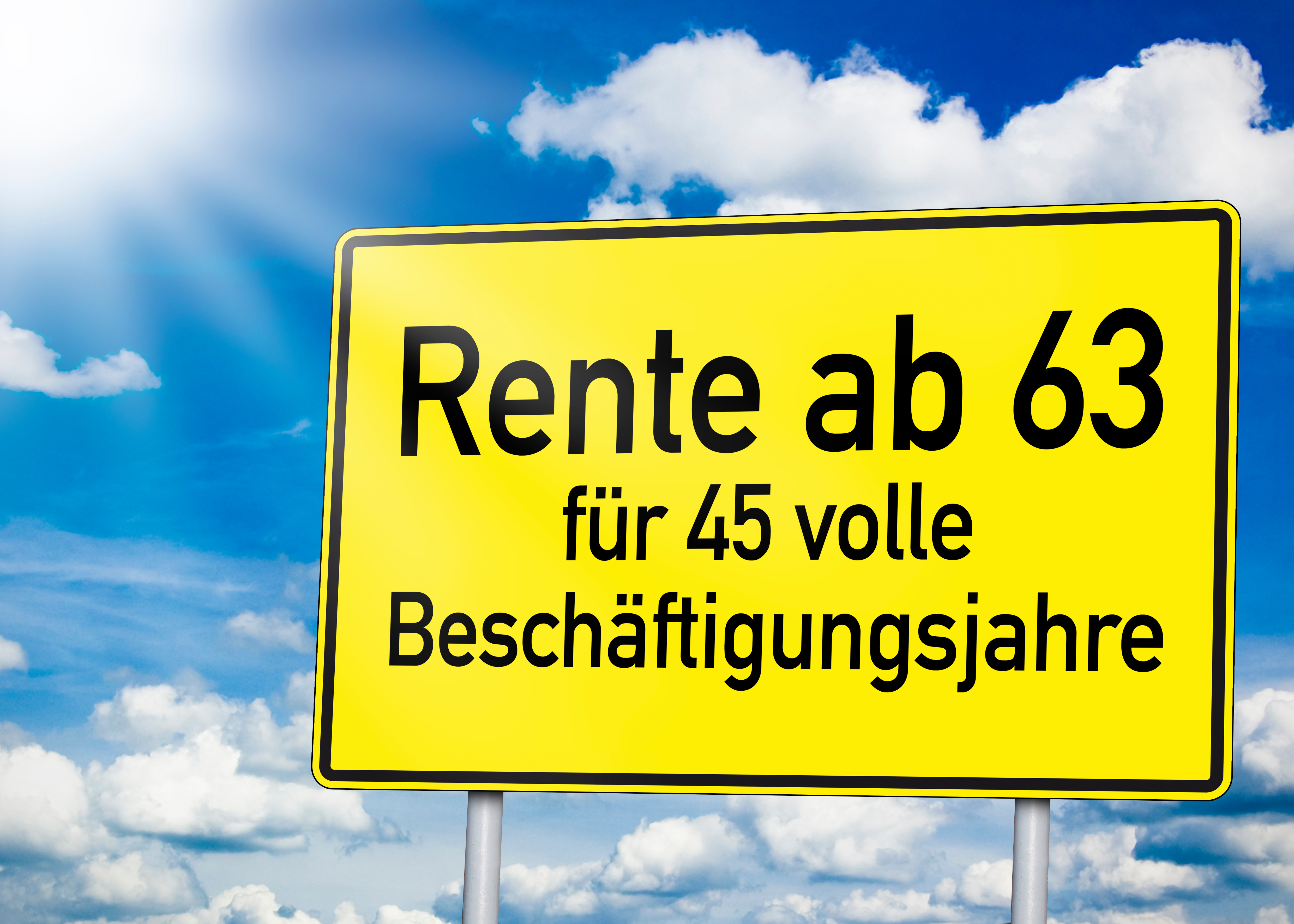 Die Rente ab 63 ist an Voraussetzungen geknüpft: u.a. sind 45 Beitragsjahre notwendig