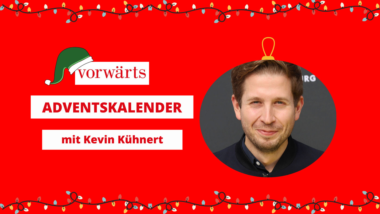 Tür 20 des vorwärts-Adventskalenders: SPD-Generalsekretär Kevin Kühnert stellt Regine Hildebrandt vor.
