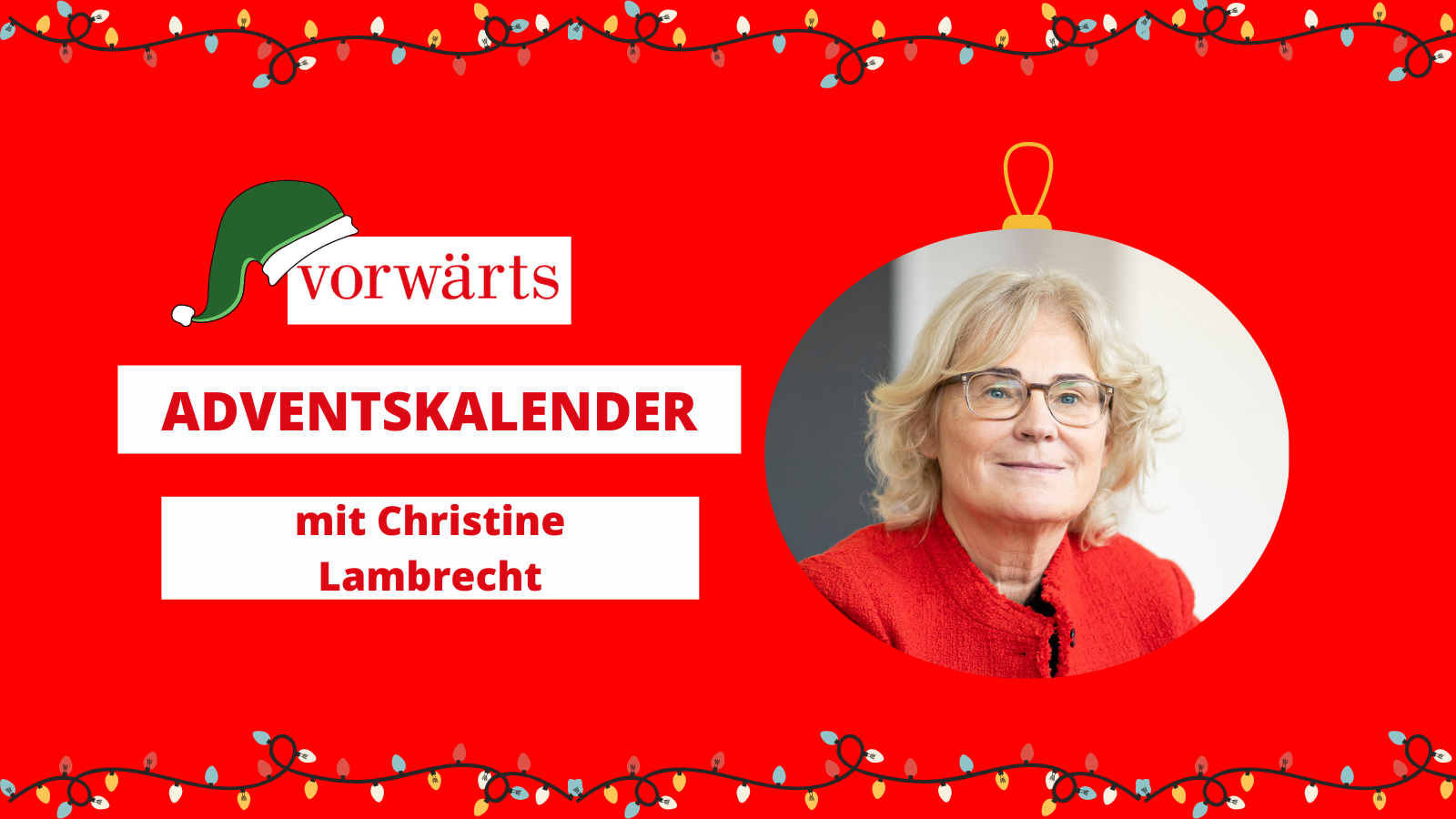 Christine Lambrecht über Marie Juchacz im vorwärts-Adventskalender.