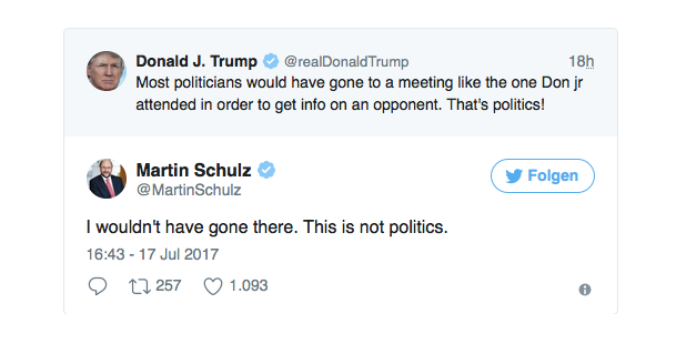 Tweet Trump Schulz