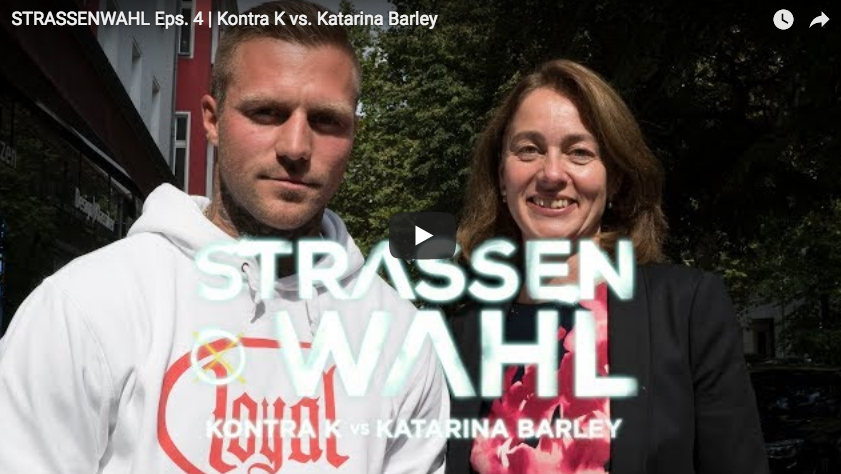 Straßenwahl: Kontra K trifft auf Katarina Barley
