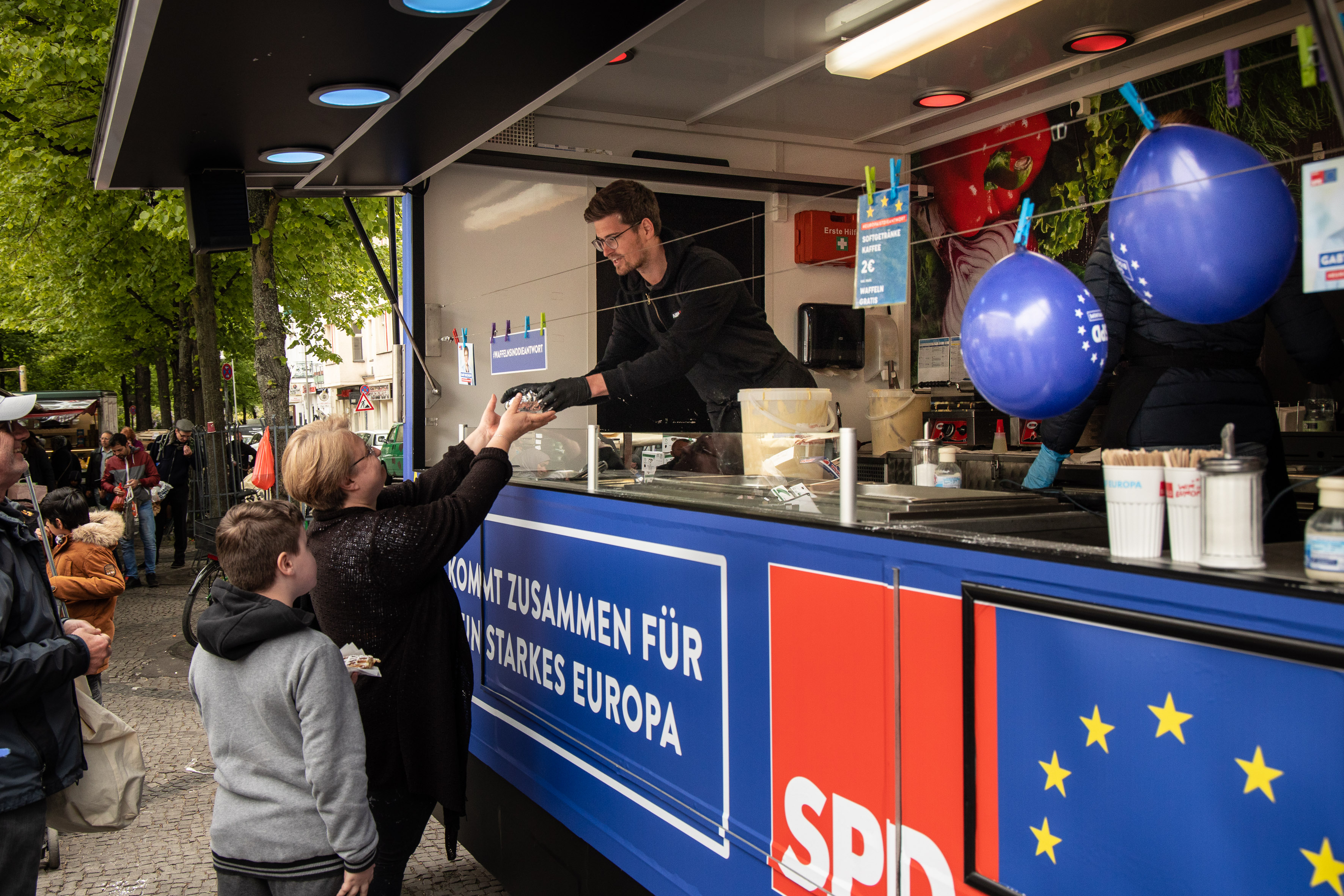 SPD-Foodrucks im Einsatz: Der Wahlkampf lebt immer von Kreativität.