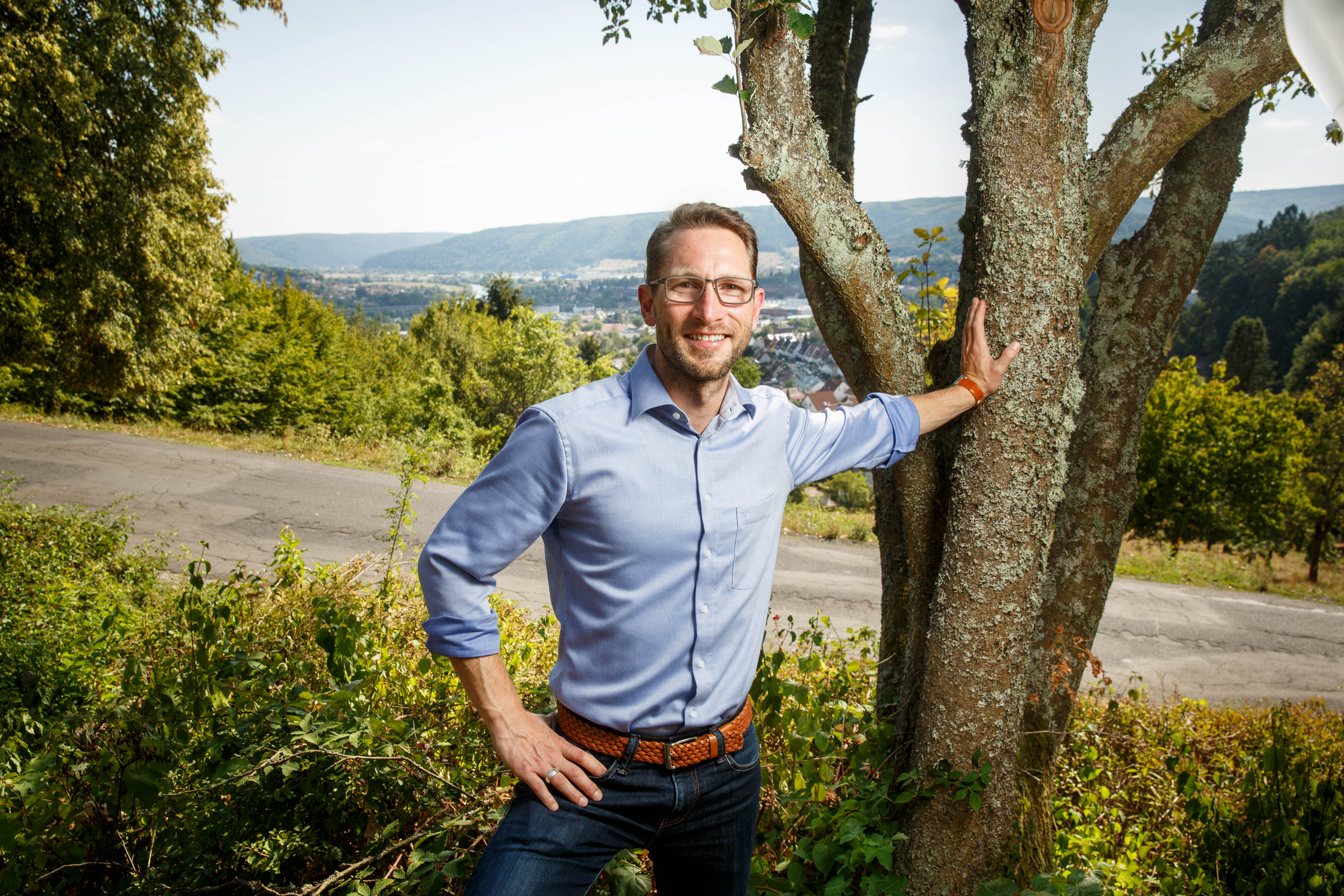 Landtagskandidat Sven Gottschalk in Lohr am Main
