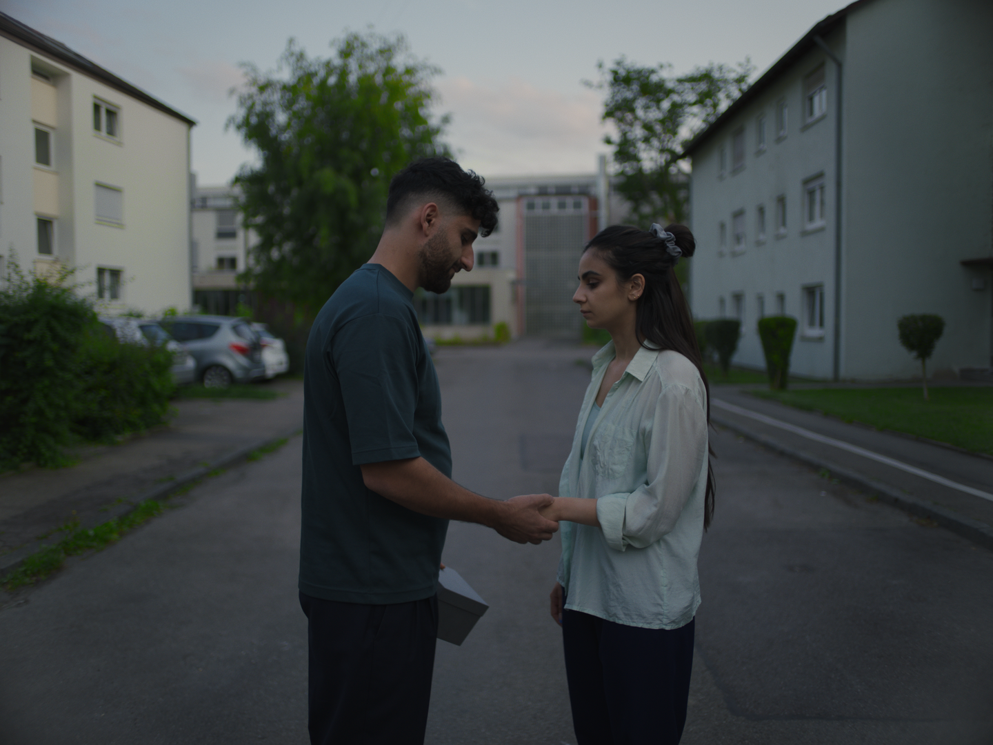 Elaha (Bayan Layla) mit ihrem Verlobten Nasim (Armin Wahedi)