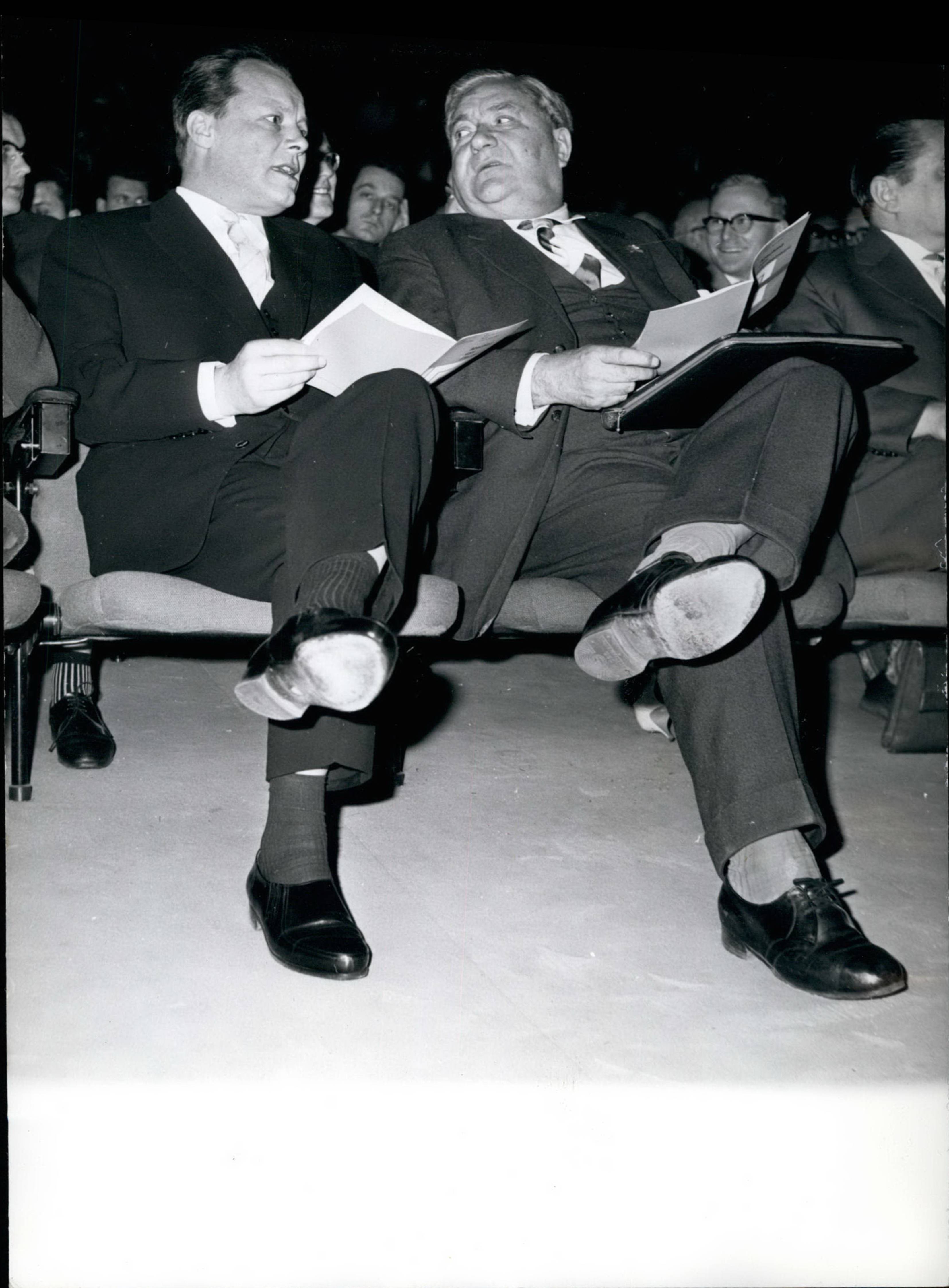 Vertraute: Willy Brandt und Carlo Schmid 1960 in Berlin.