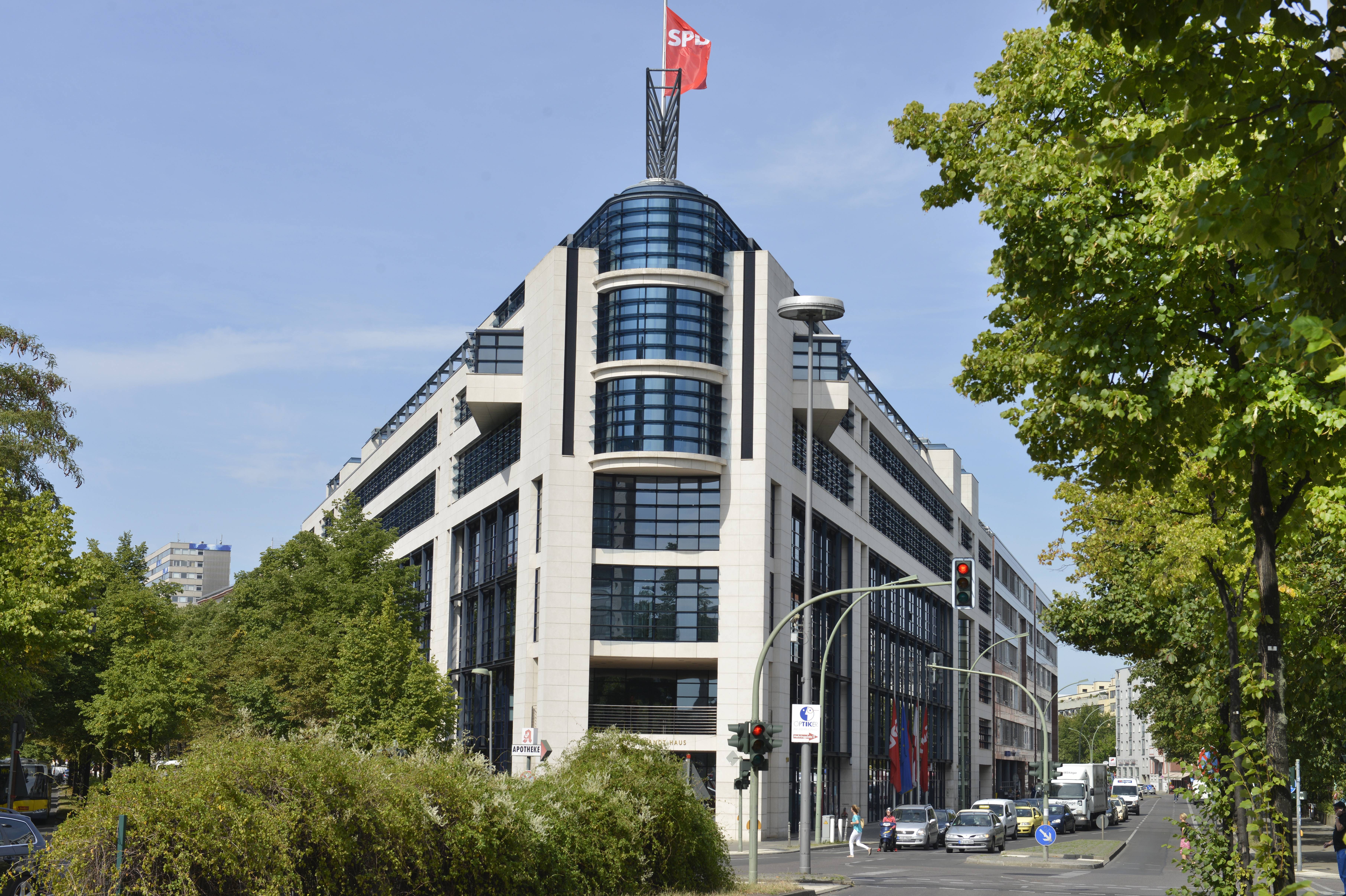 Die Parteizentrale der SPD: das Willy-Brandt-Haus in der Wilhelmstraße in Berlin