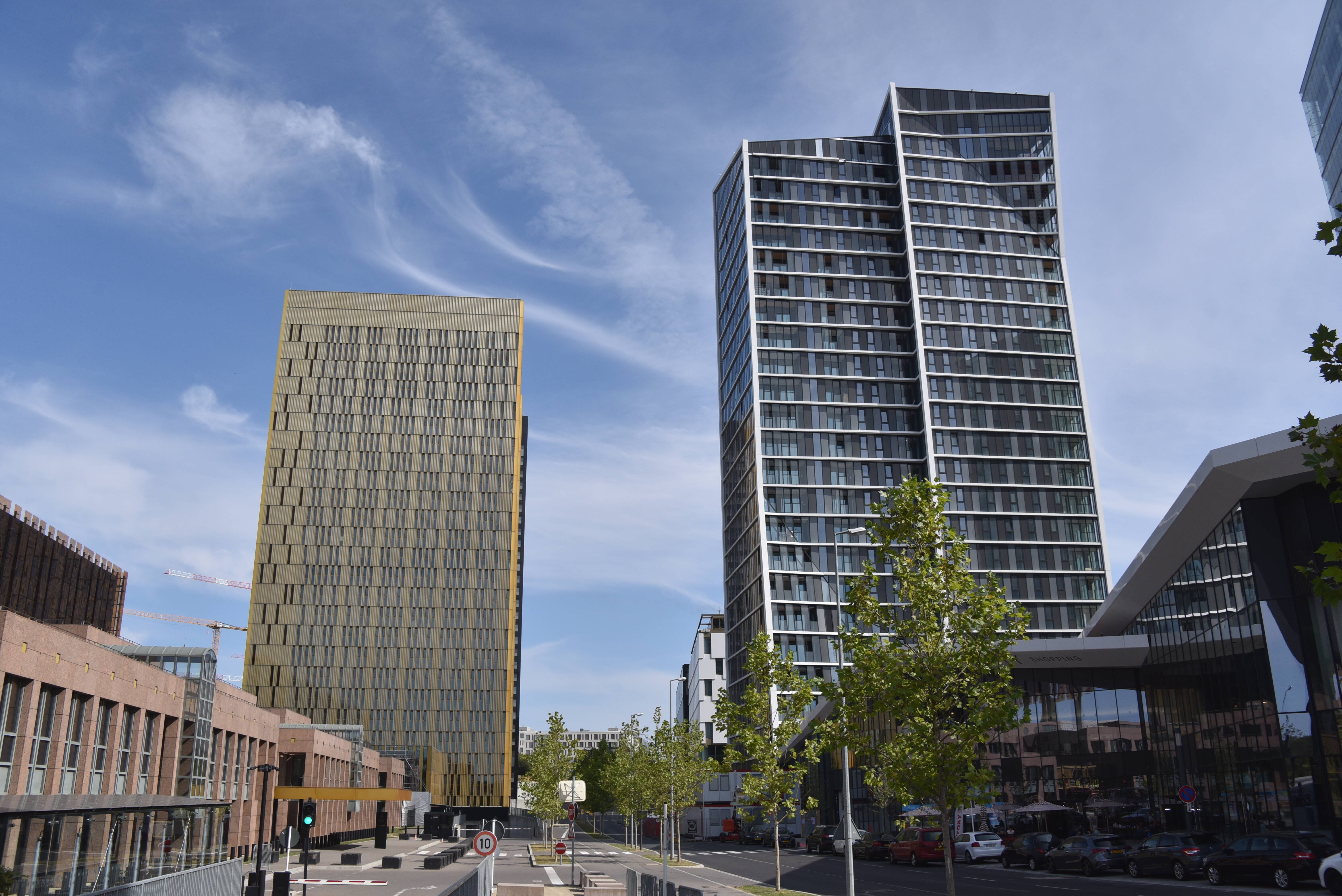 Ein Urteil mit Signalwirkung: Der Sitz des Europäischen Gerichtshofes in Luxemburg im goldfarbenen Hochhaus (links)