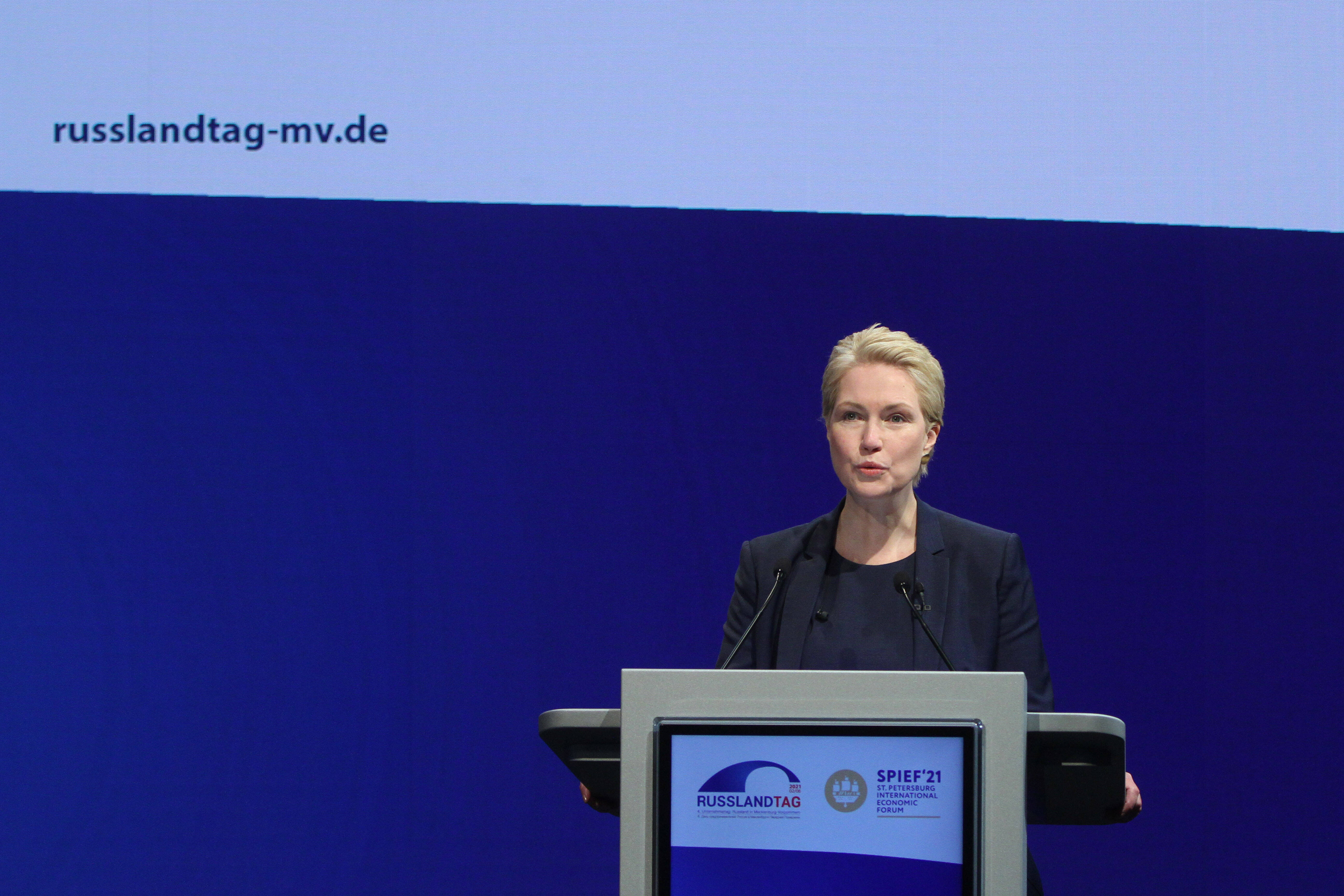 Ministerpräsidentin Manuela Schwesig beim vierten Russlandtag 2021. Künftig soll es dieses Format nicht mehr geben.