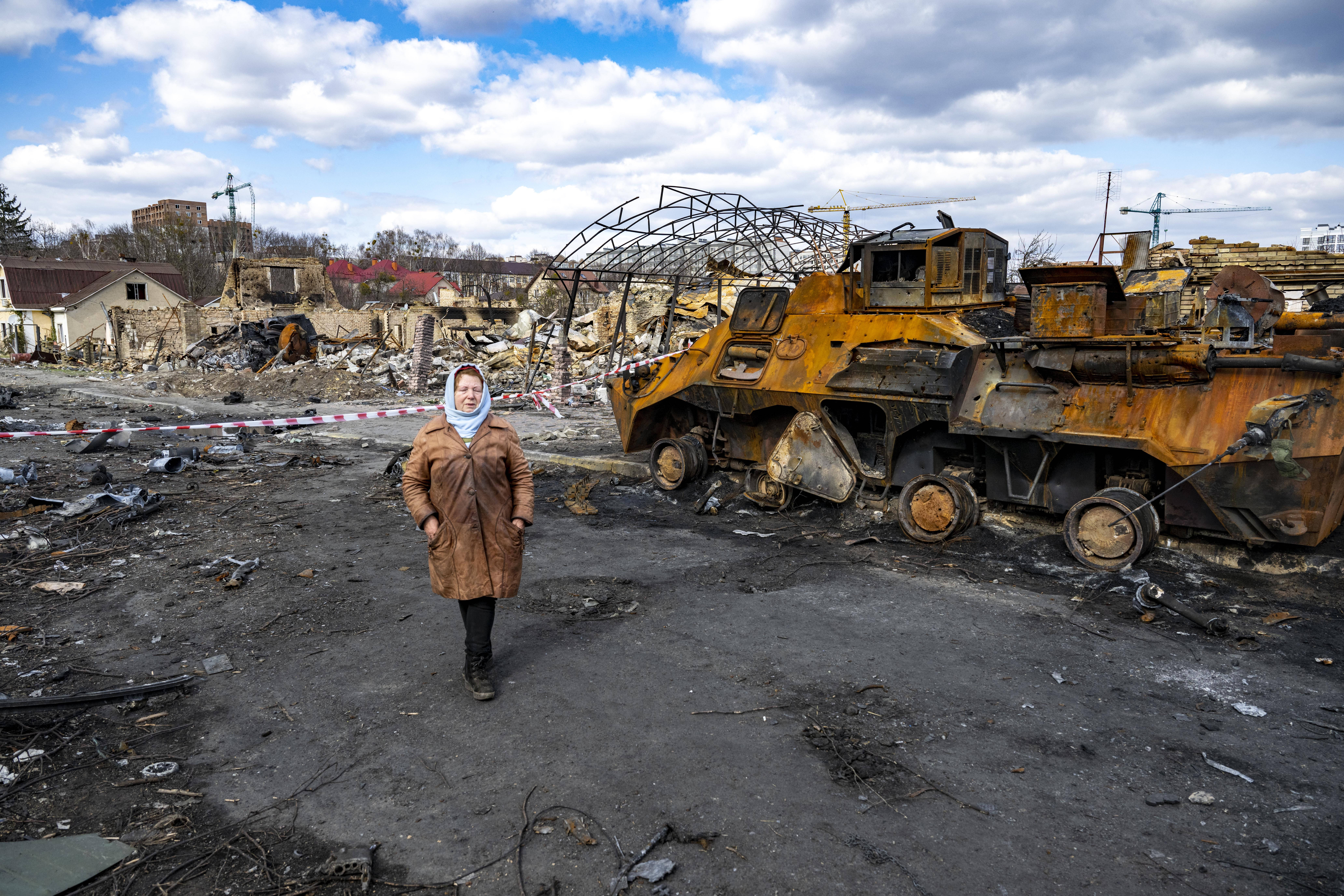 Zerstörte Stadt Bucha in der Ukraine: Die Nachwendezeit ist nach mehr als dreißig Jahren beendet.
