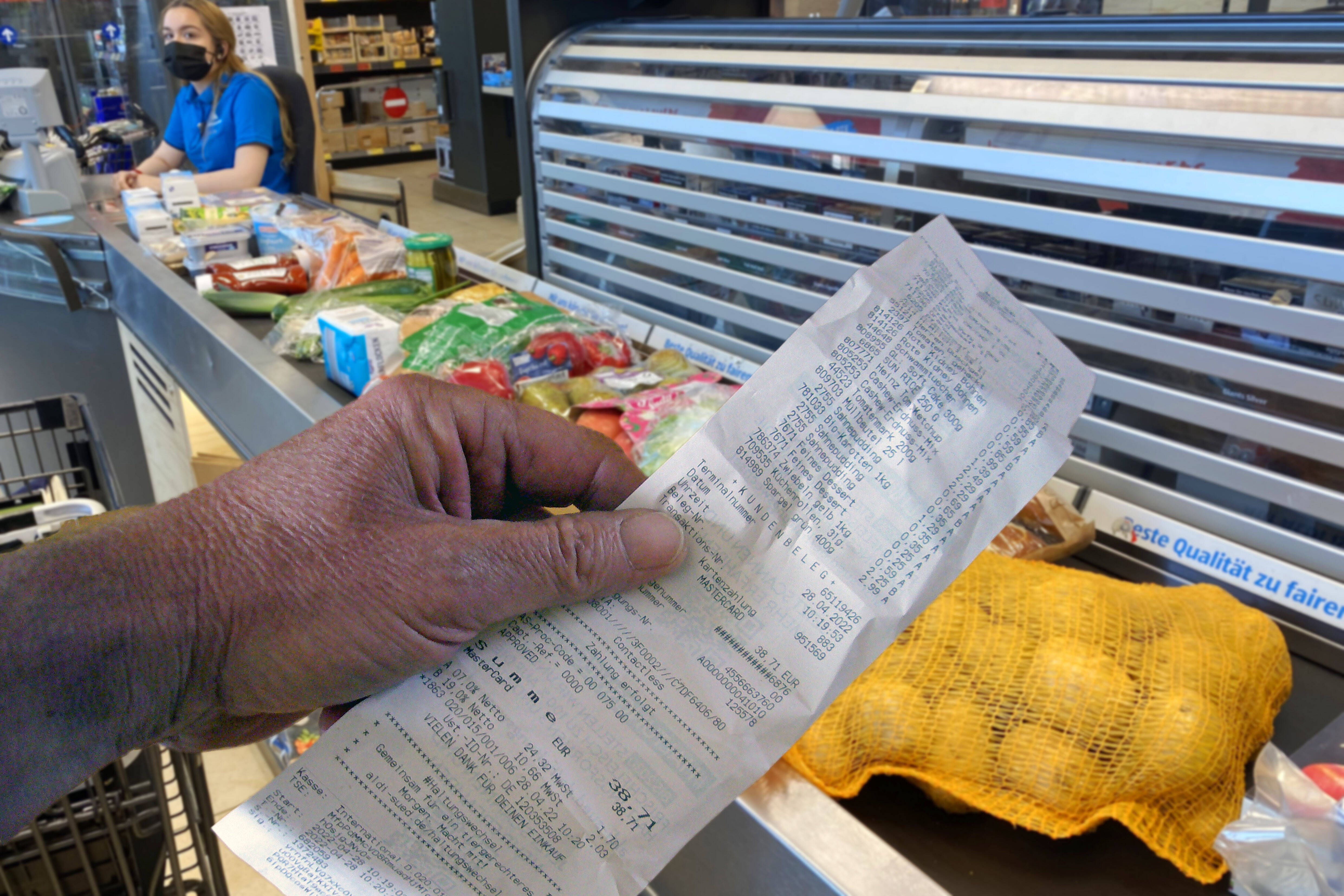 Steigende Lebensmittelpreise: Die Inflation ist an der Supermarkt-Kasse deutlich spürbar.