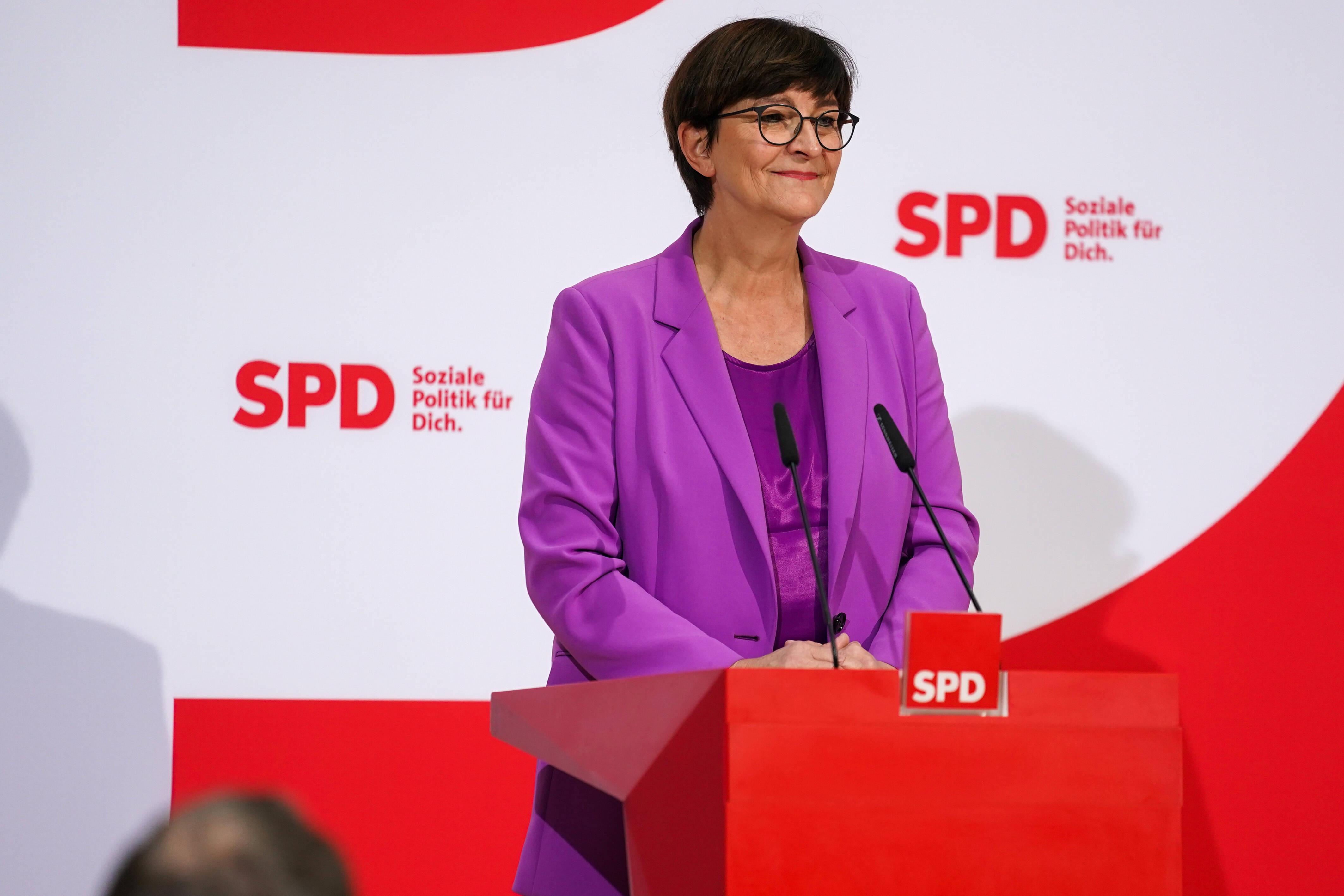 Die SPD-Vorsitzende Saskia Esken eröffnet am Dienstagabend den Digital Hub der Partei.
