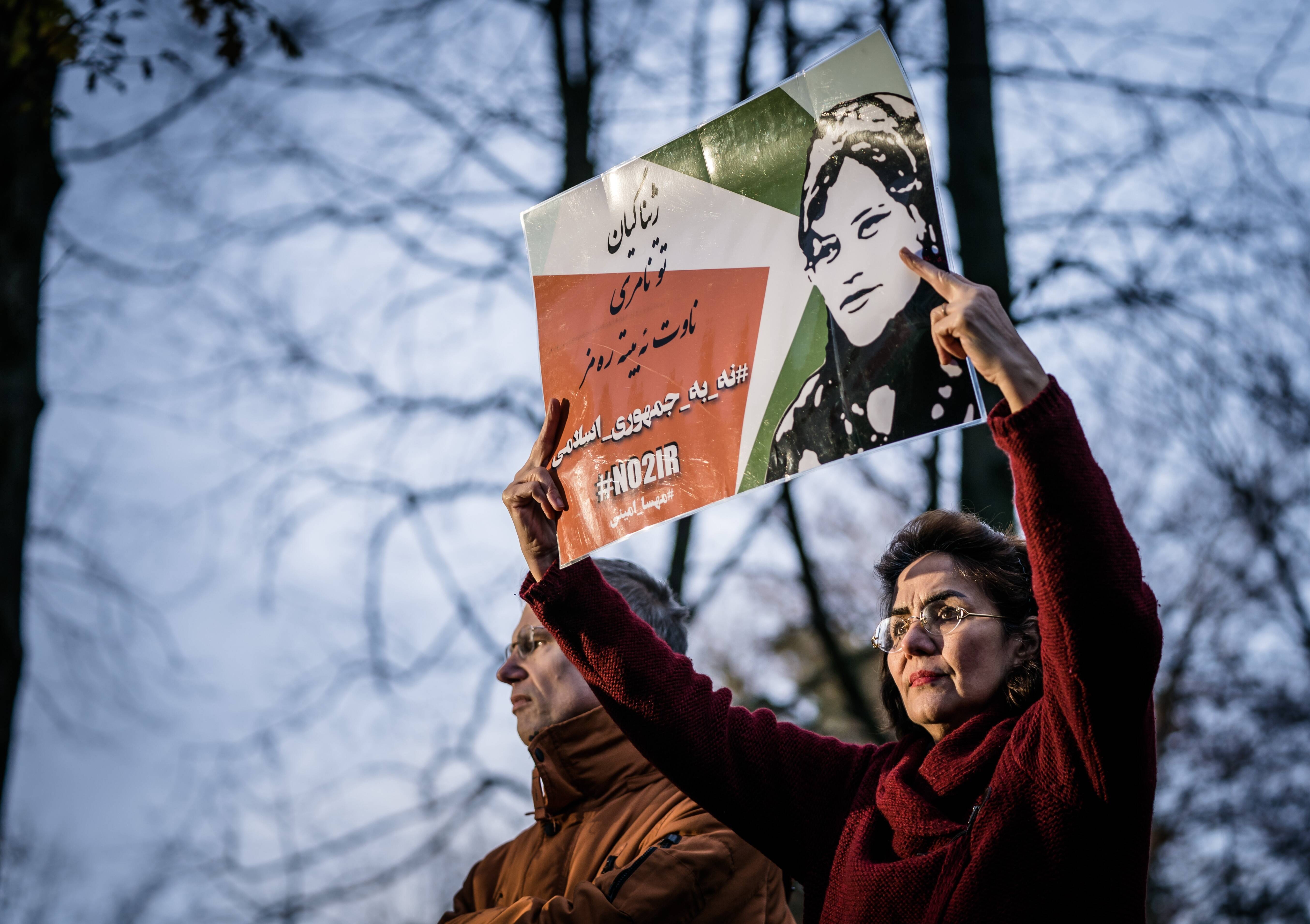 Kundgebung in Den Haag: Die Menschen im Iran haben große Hoffnungen mit den Protesten verbunden.