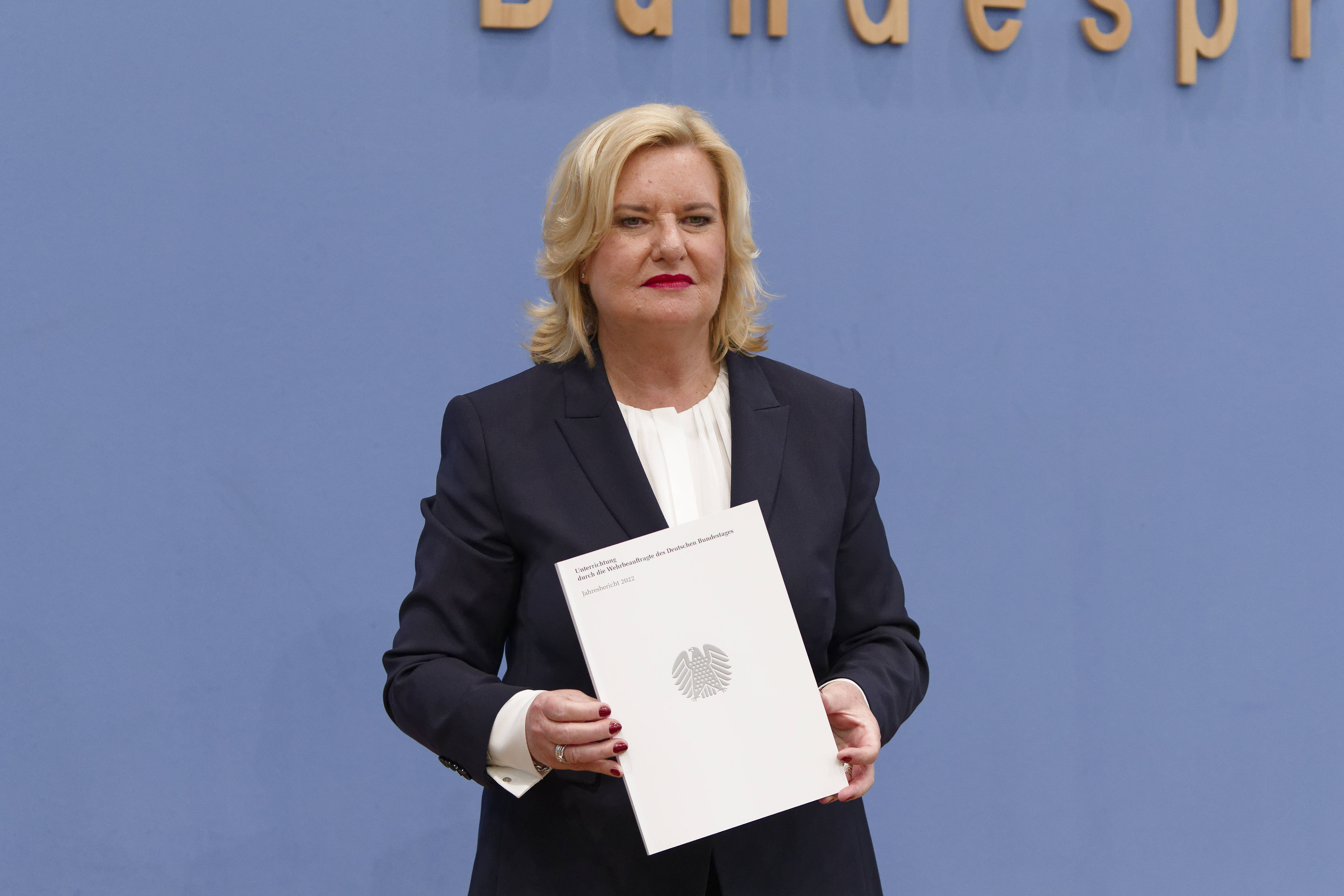 Eva Högl: Die Wehrbeauftragte des Bundestages stellte am 14. März 2023 ihren Jahresbericht für 2022 in der Bundespressekonferenz in Berlin vor.